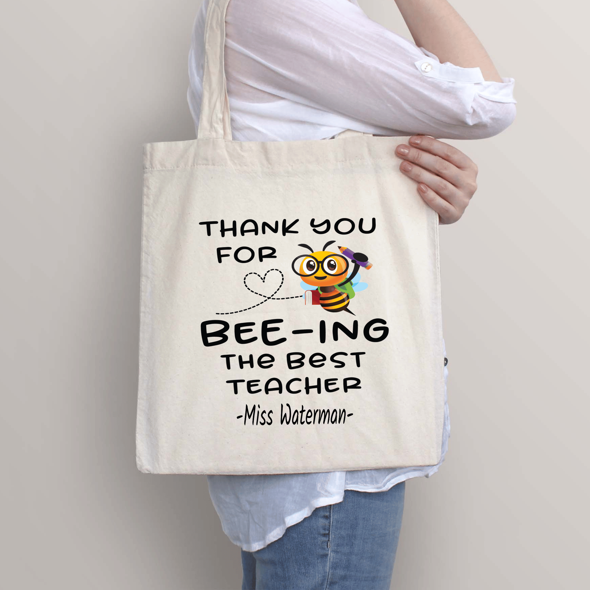 Bee-ing The Best Teacher Bag Buy Custom Bags for Teachers Online