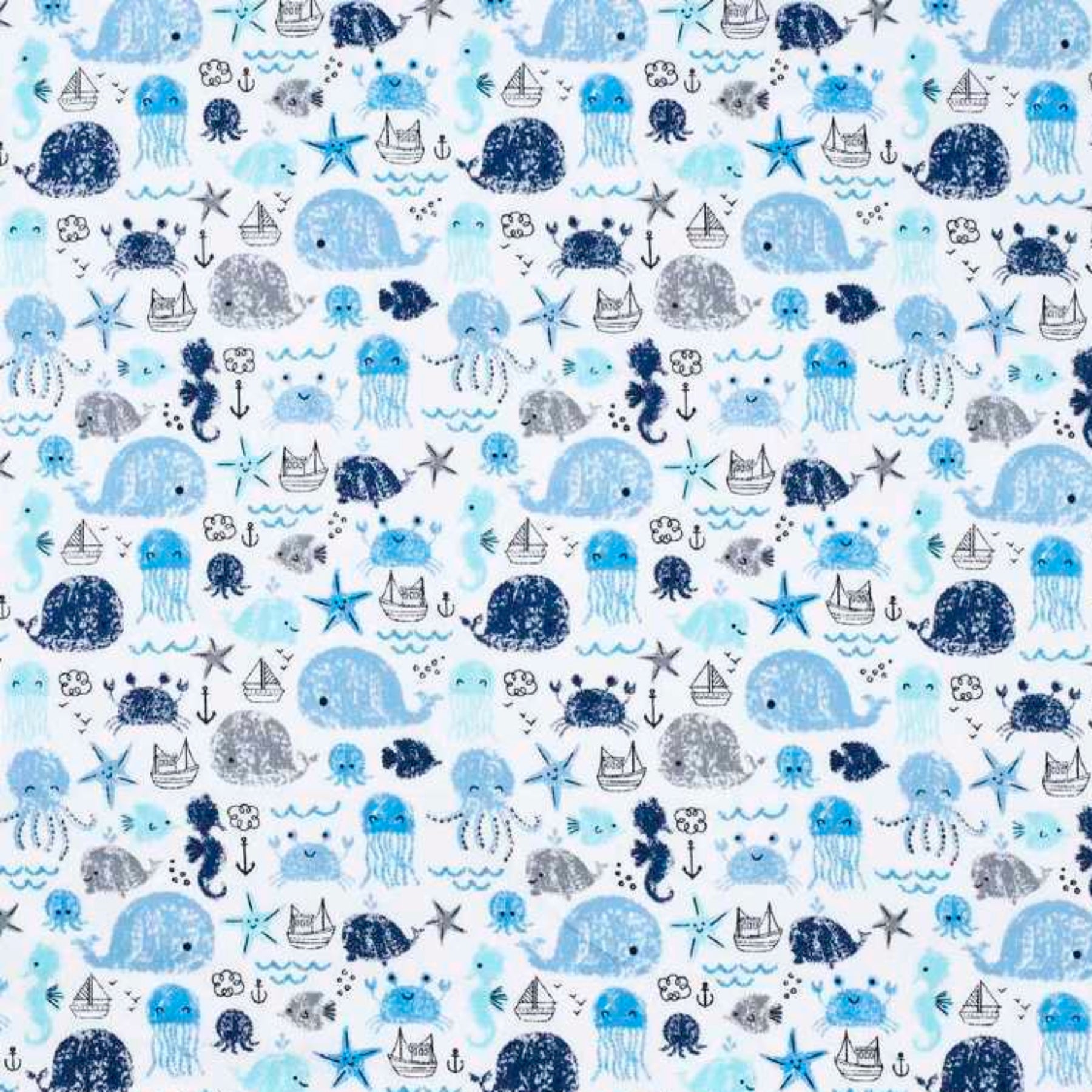 Friends at Sea- Large Bib