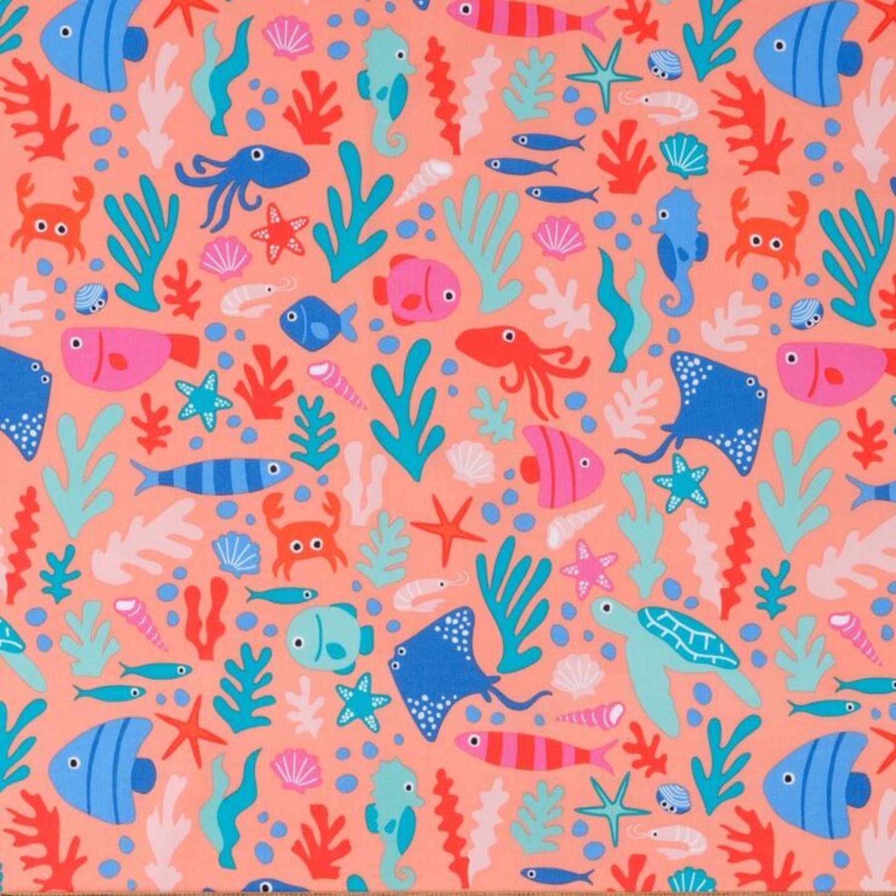 Pink Under The Sea- Large Bib