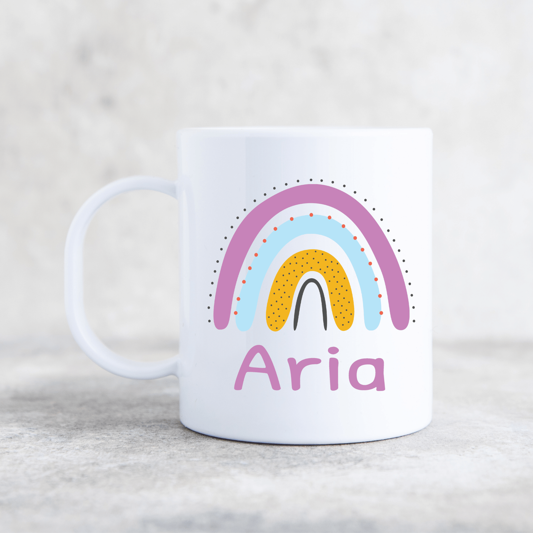 RAINBOW PURPLE PLASTIC MUG