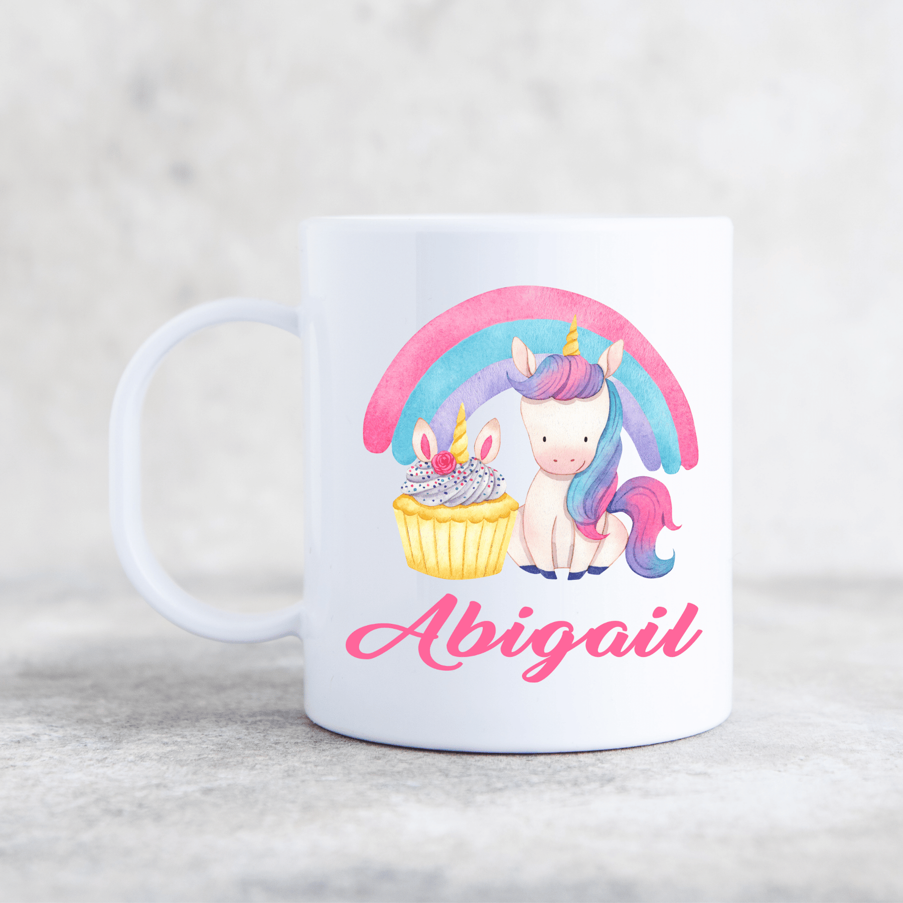 Unicorn Rainbow Plastic Mug