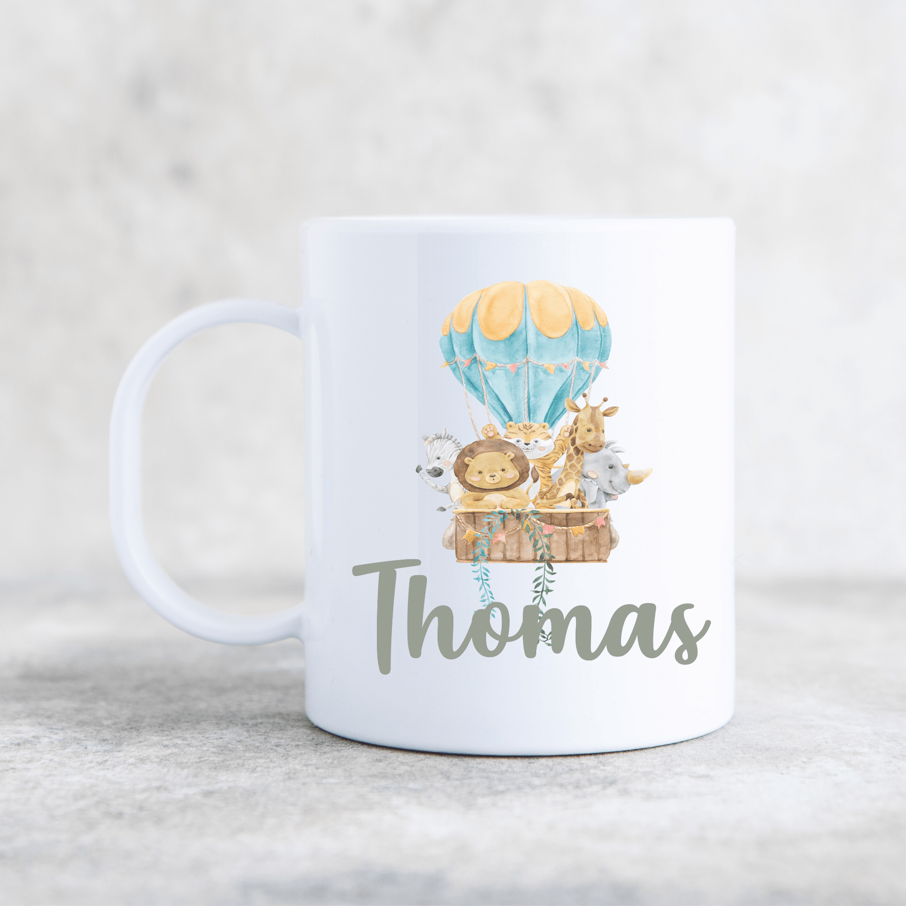 HOT AIR ANIMAL PLASTIC MUG