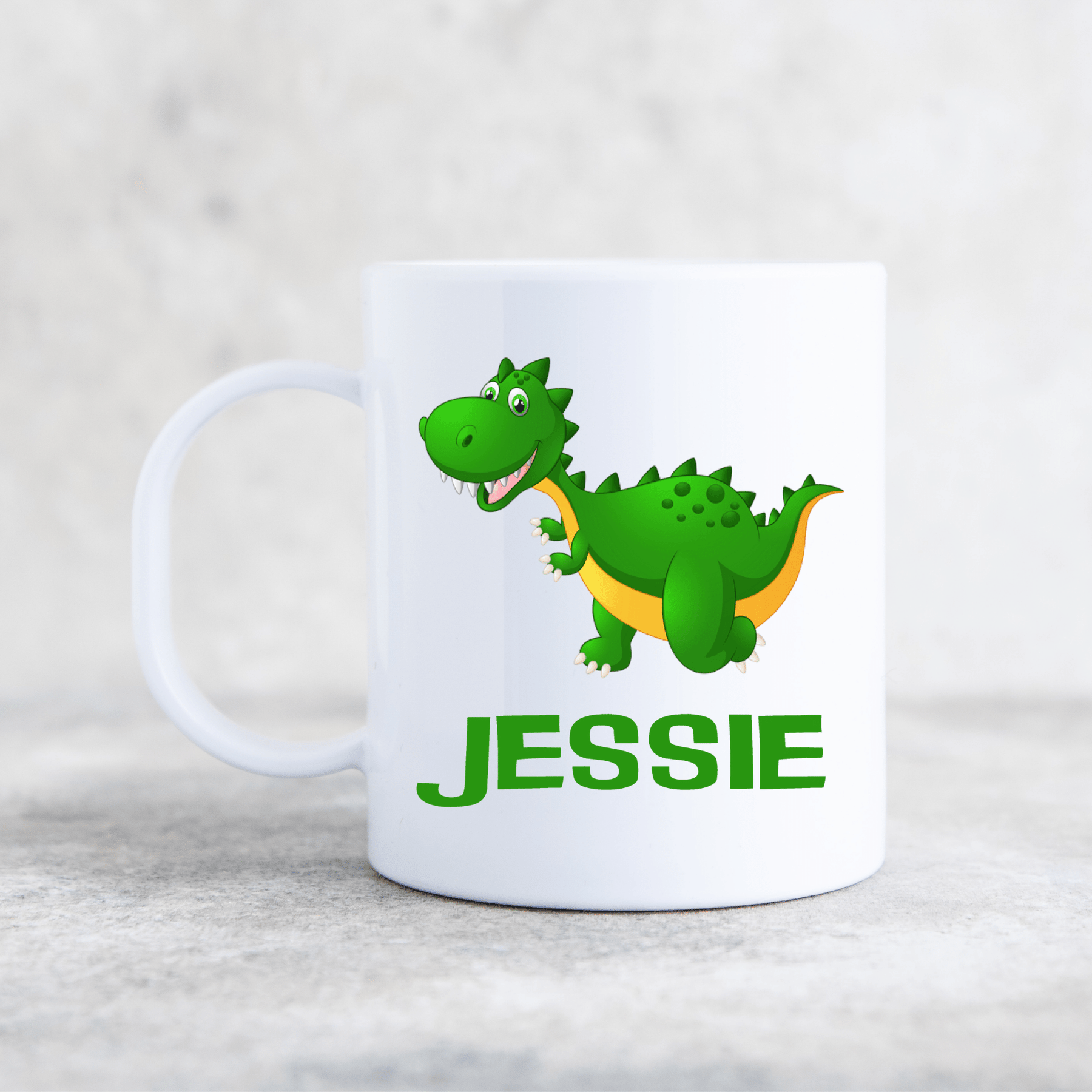Dinosaur Green Plastic Mug