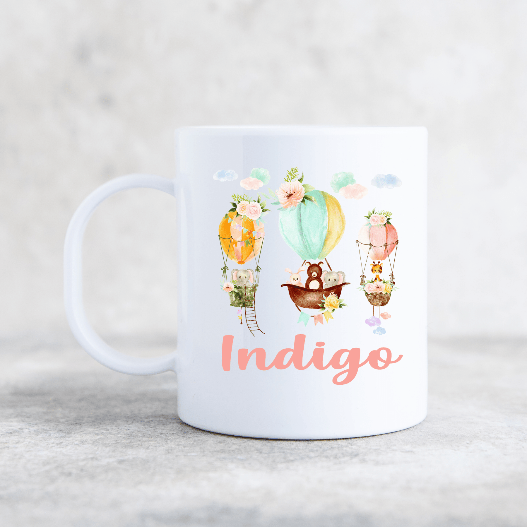 HOT AIR BALLOON PLASTIC MUG
