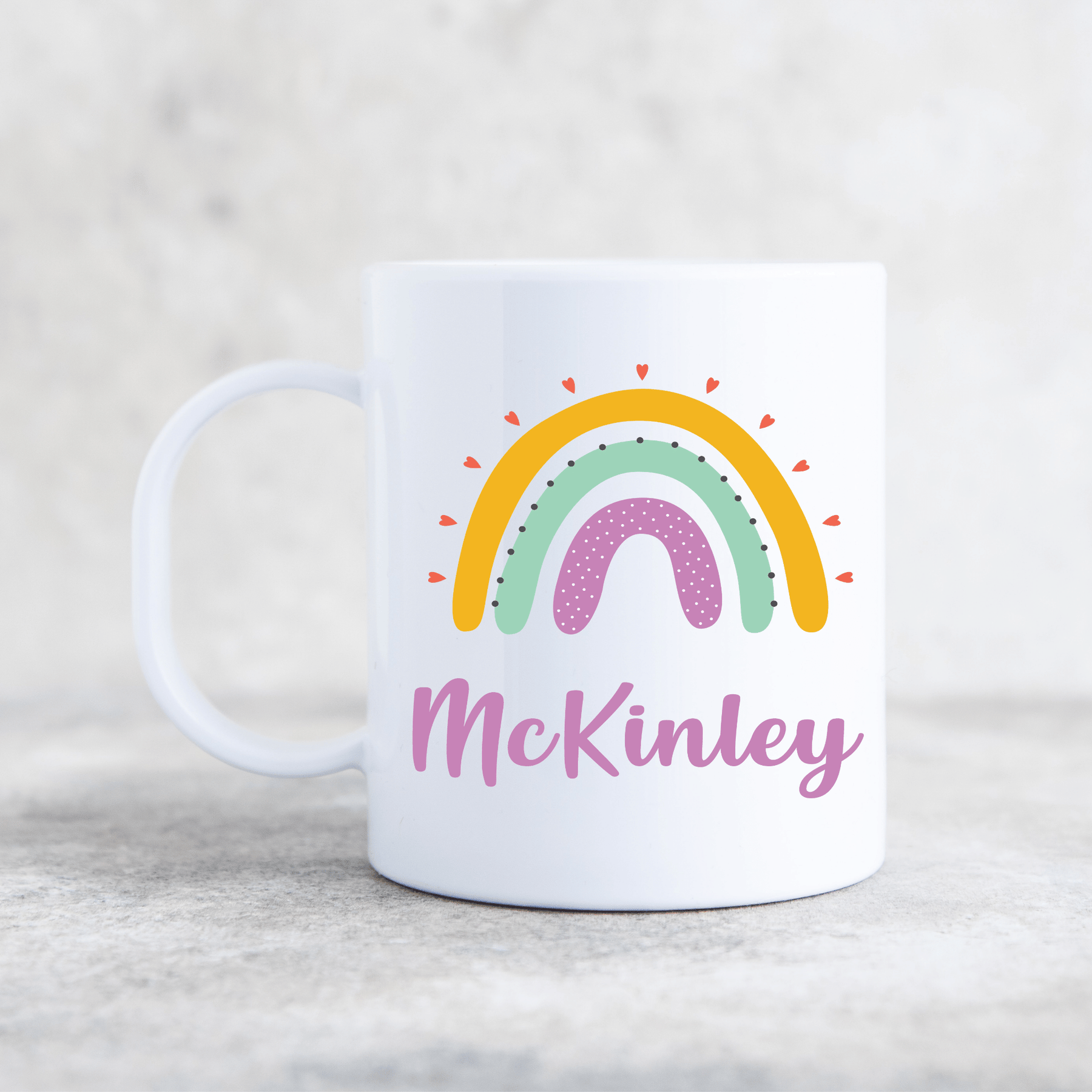 RAINBOW PLASTIC MUG
