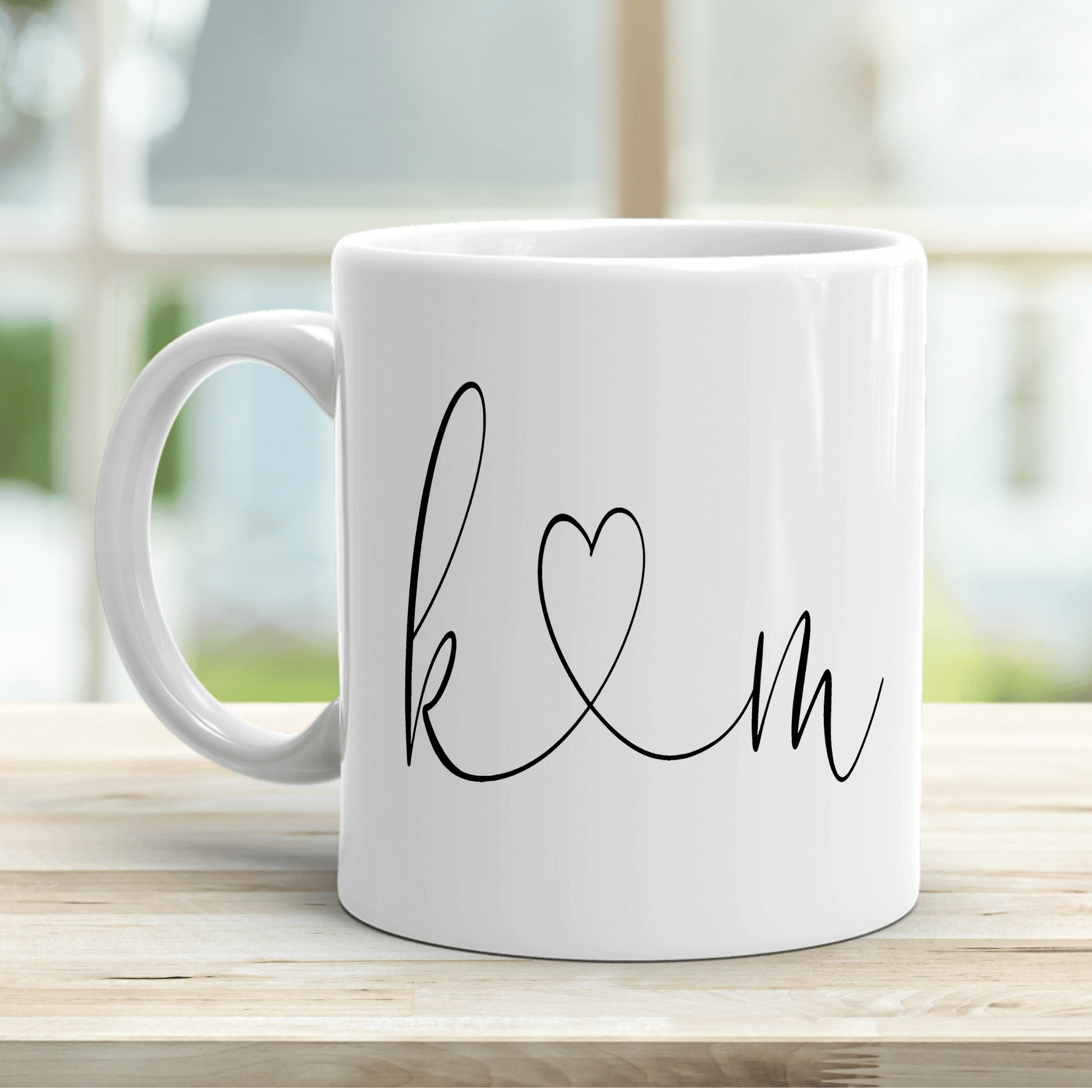 INITIAL HEART MUG