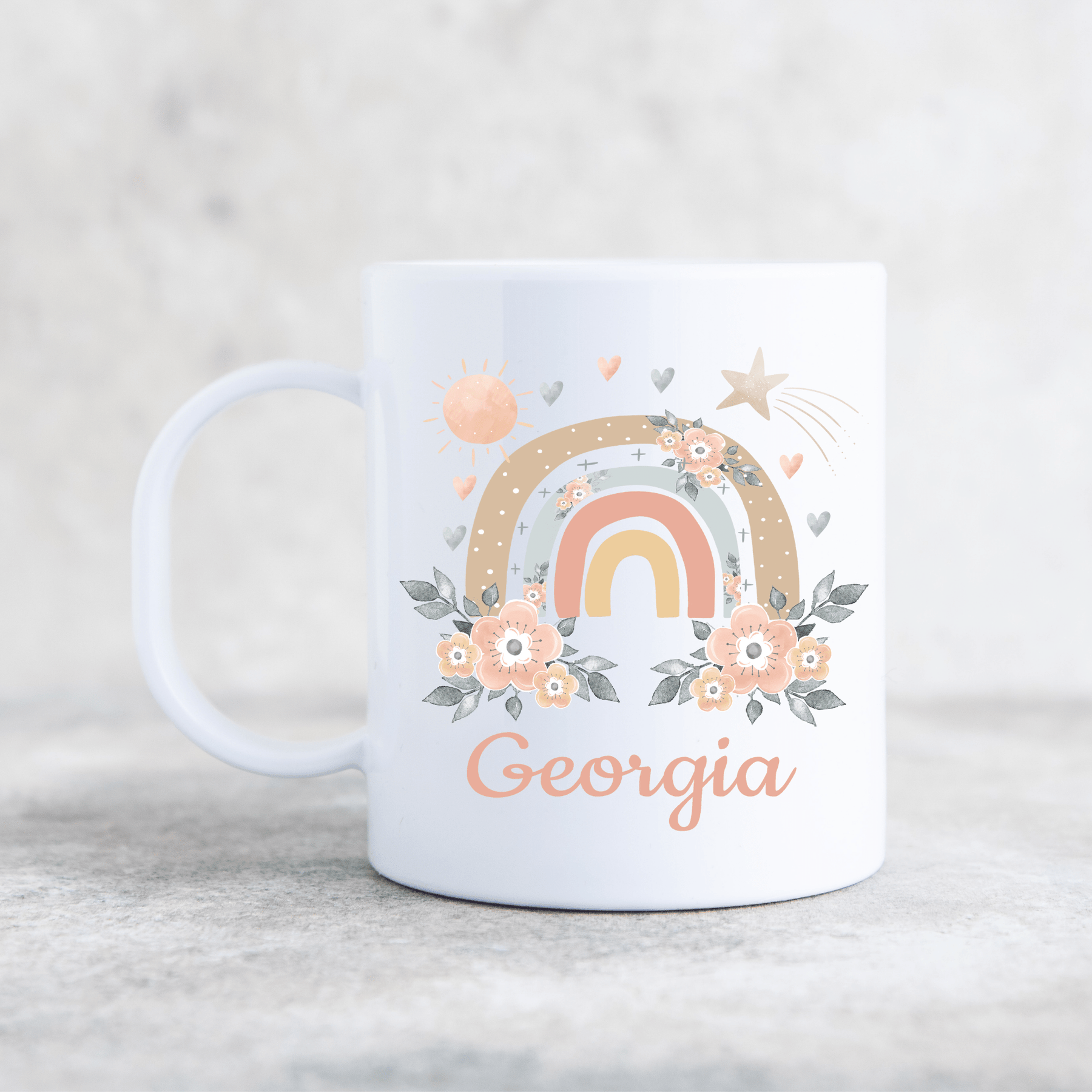 RAINBOW GOLD PLASTIC MUG