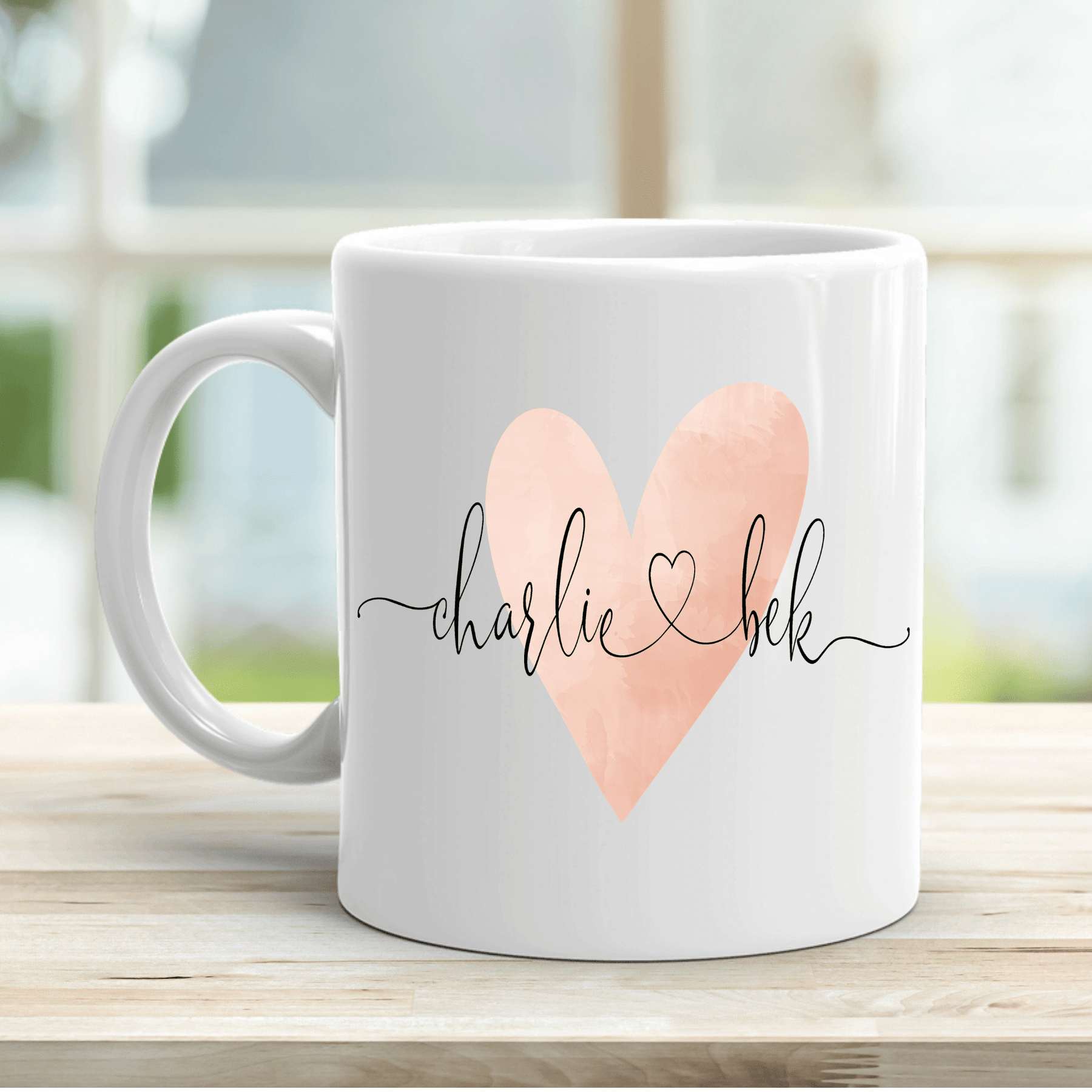 PINK HEART MUG