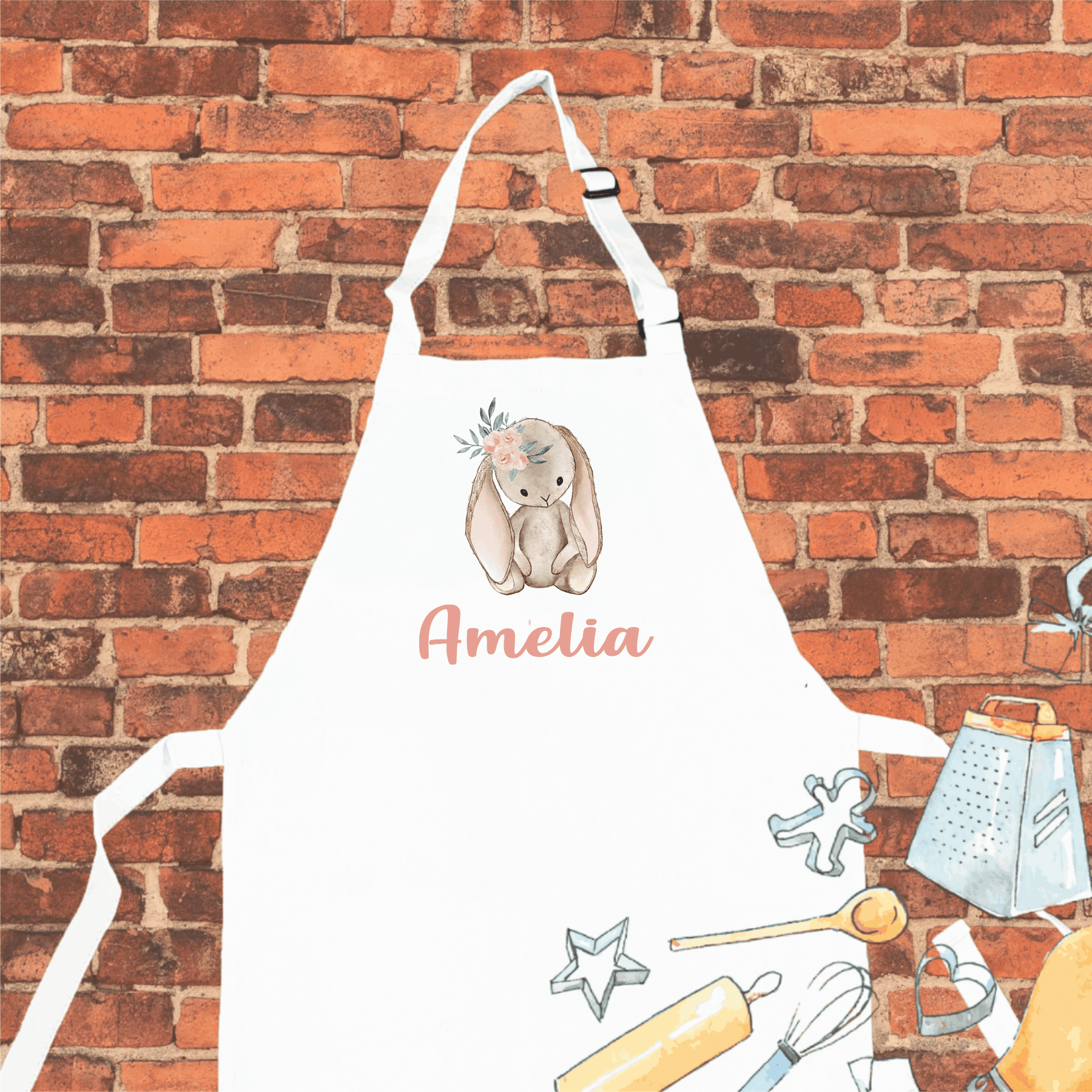 Lil Green Rhino animal apron BUNNY APRON