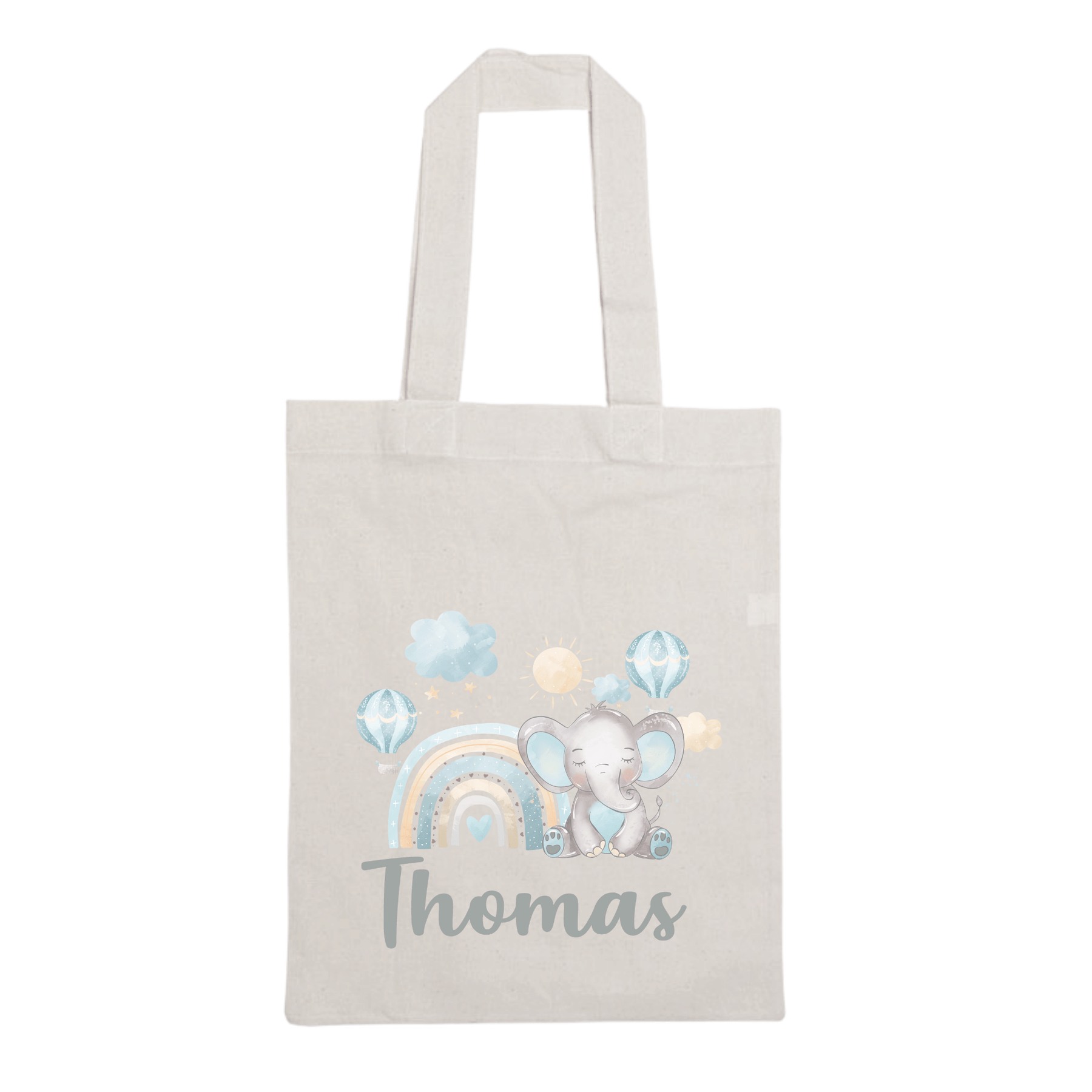 Lil Green Rhino animal bag ELEPHANT BLUE RAINBOW BAG