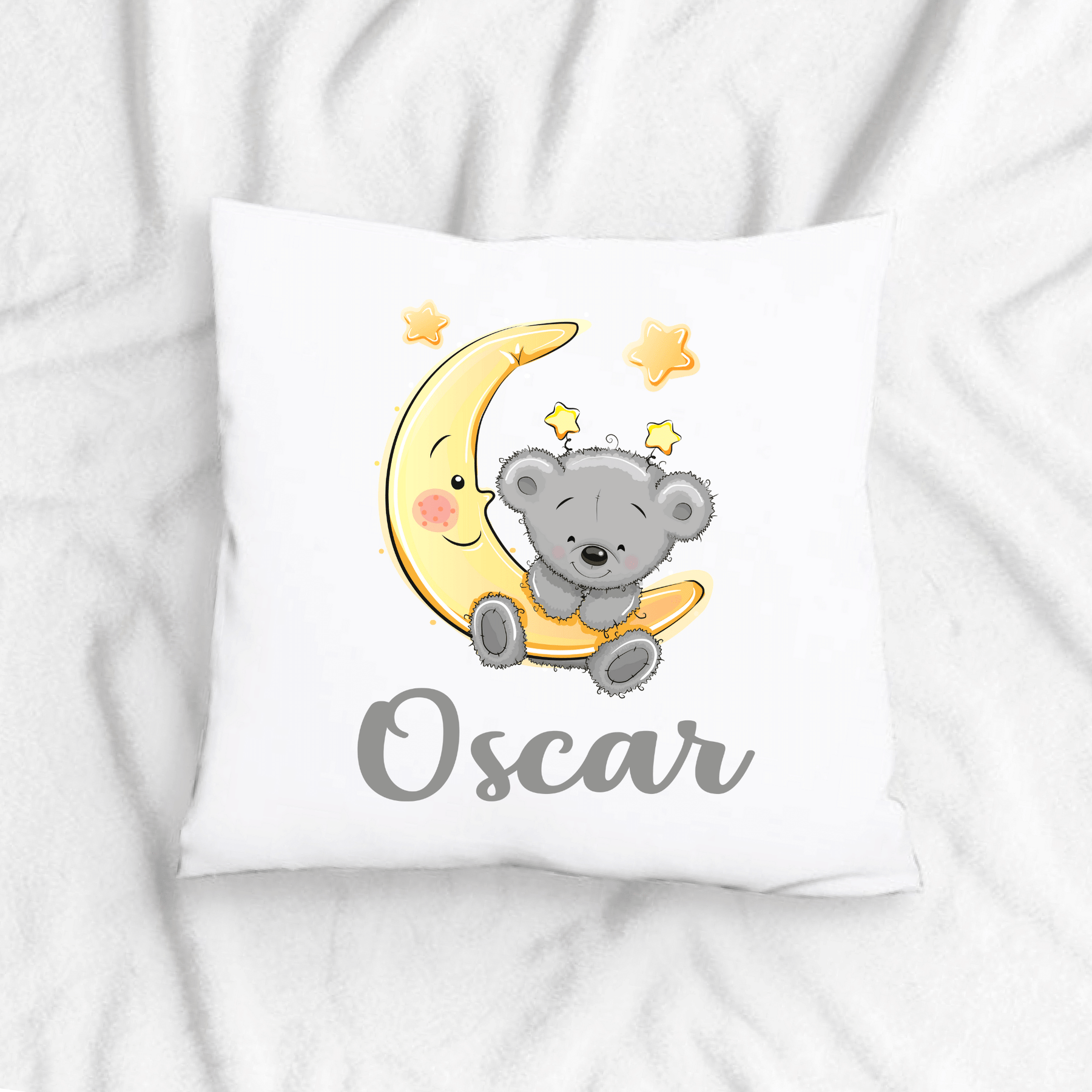 Lil Green Rhino animal pillow BEAR AND MOON PILLOW