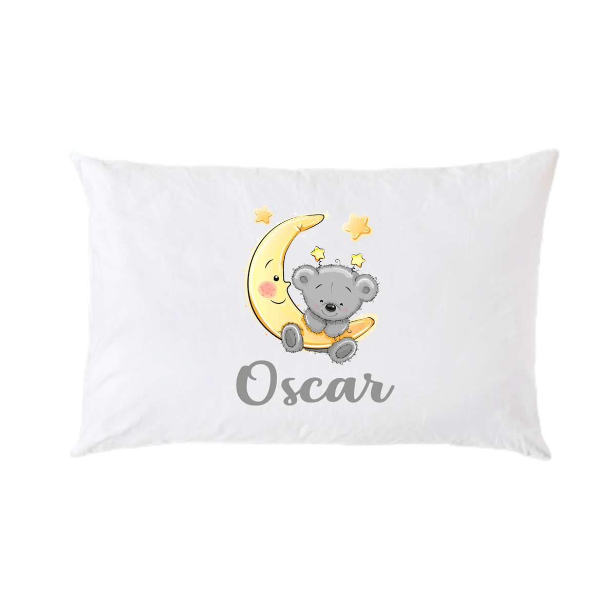 Lil Green Rhino animal pillowcase BEAR AND MOON PILLOWCASE
