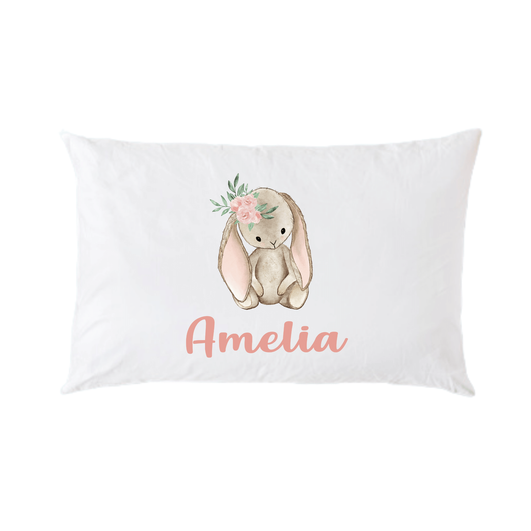 Lil Green Rhino animal pillowcase BUNNY PILLOWCASE