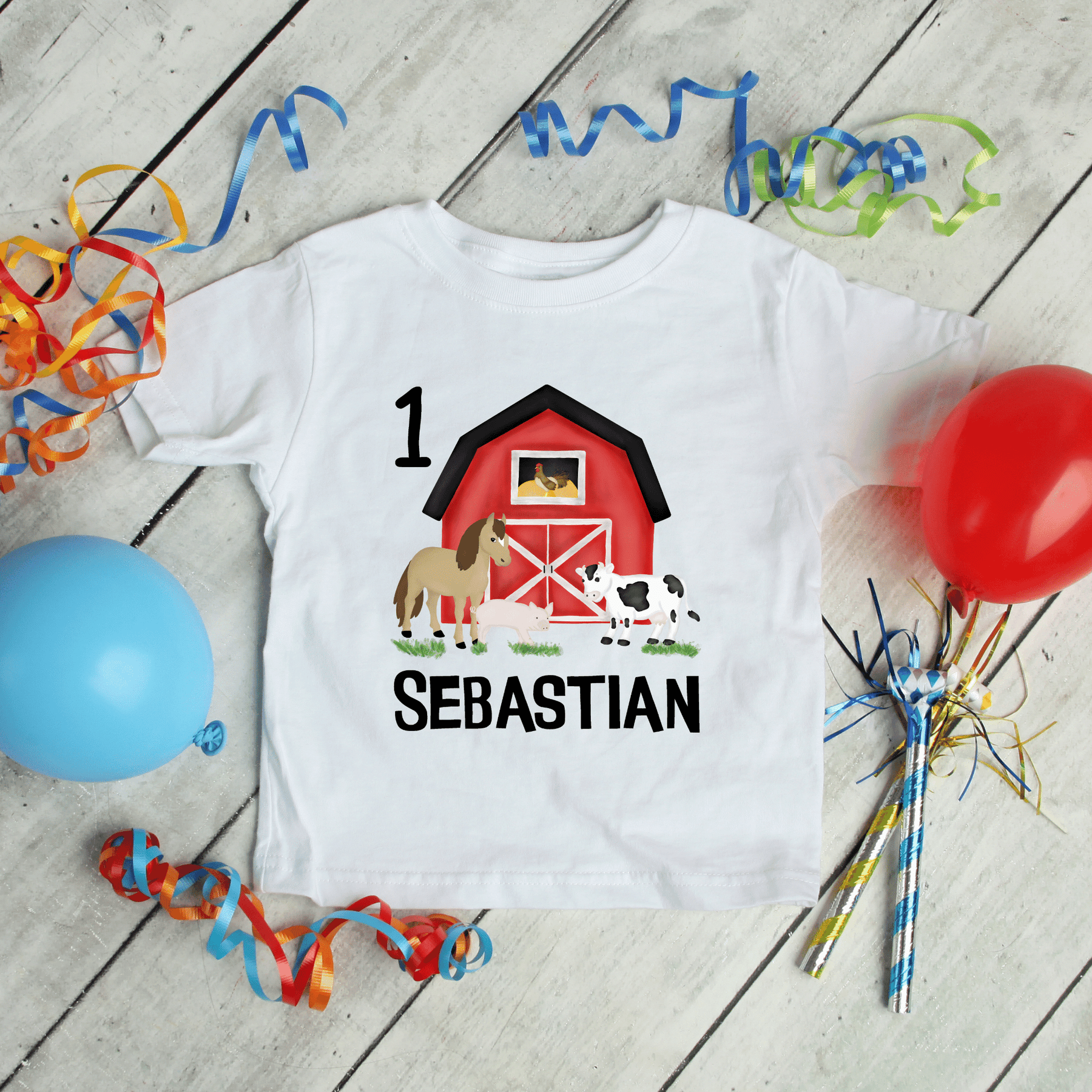 Lil Green Rhino Birthday t-shirt FARM ANIMAL BIRTHDAY TEE
