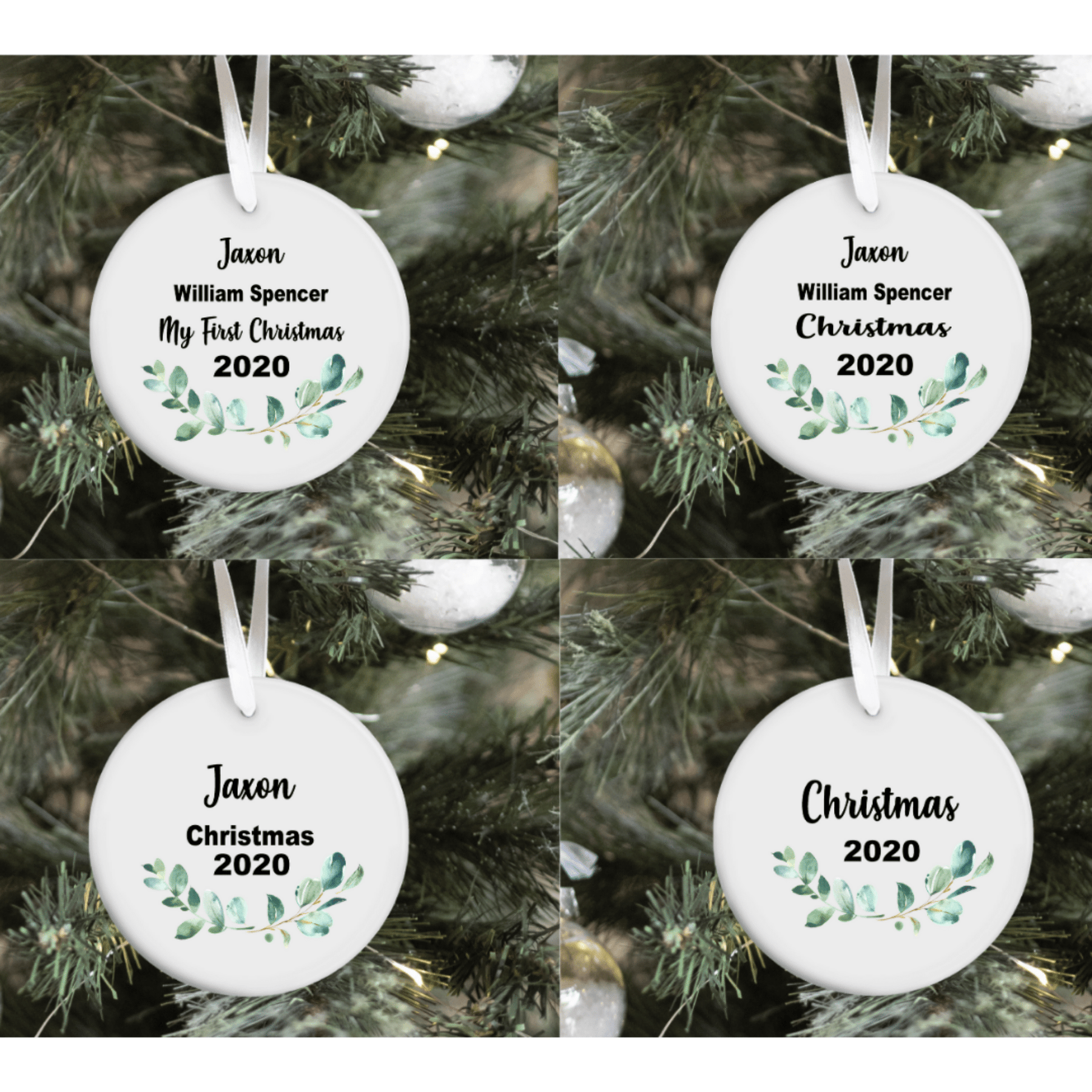 Lil Green Rhino christmas ceramic ornament WOMBAT ORNAMENT