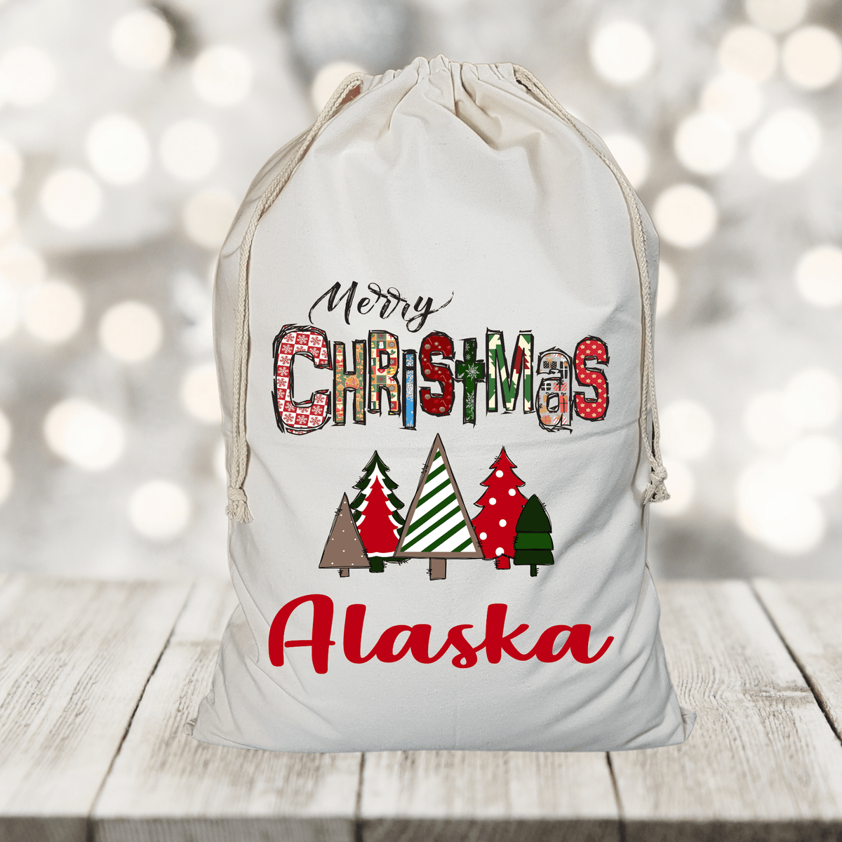 Lil Green Rhino Christmas santa sack MERRY CHRISTMAS SANTA SACK