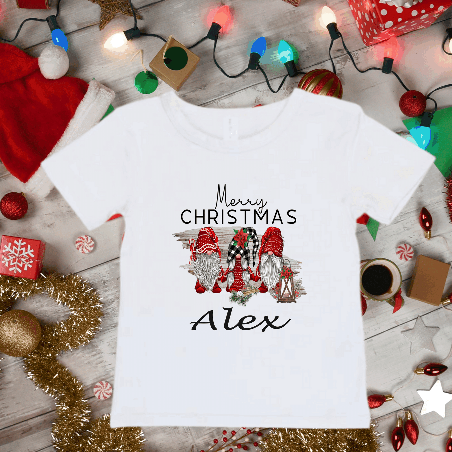 Lil Green Rhino Christmas TShirt CHRISTMAS GNOMES CHRISTMAS TEE