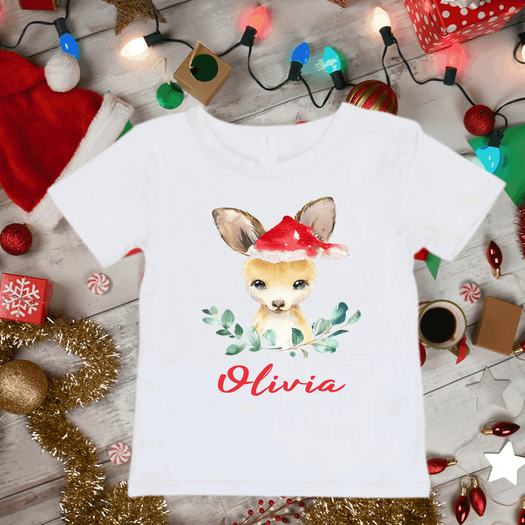 Lil Green Rhino Christmas TShirt KANGAROO CHRISTMAS TEE