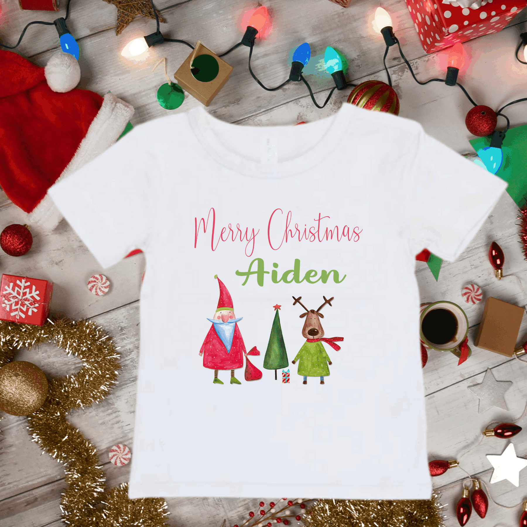 Lil Green Rhino Christmas TShirt SANTA GIFTS CHRISTMAS TEE