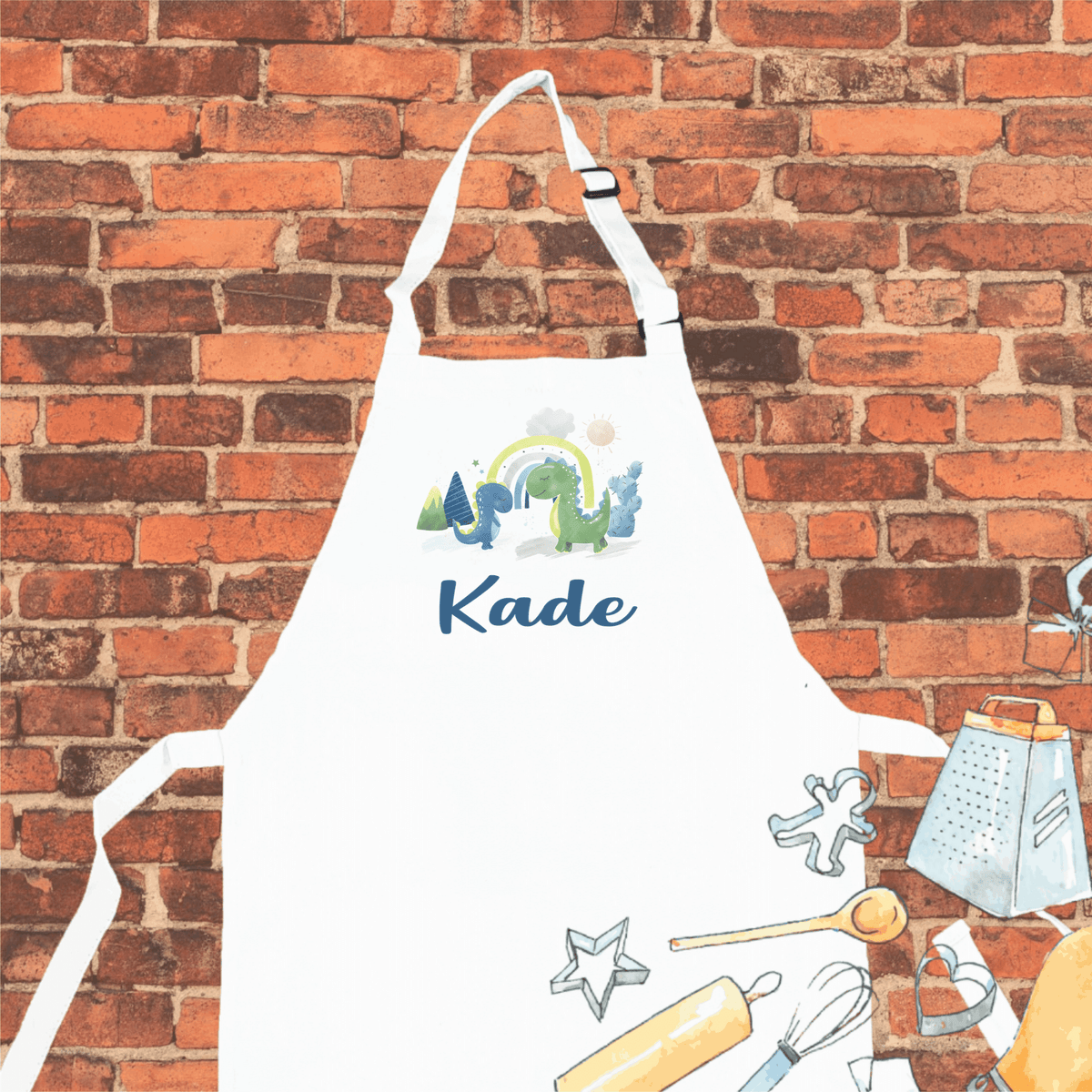 Lil Green Rhino dinosaur apron DINOSAUR APRON