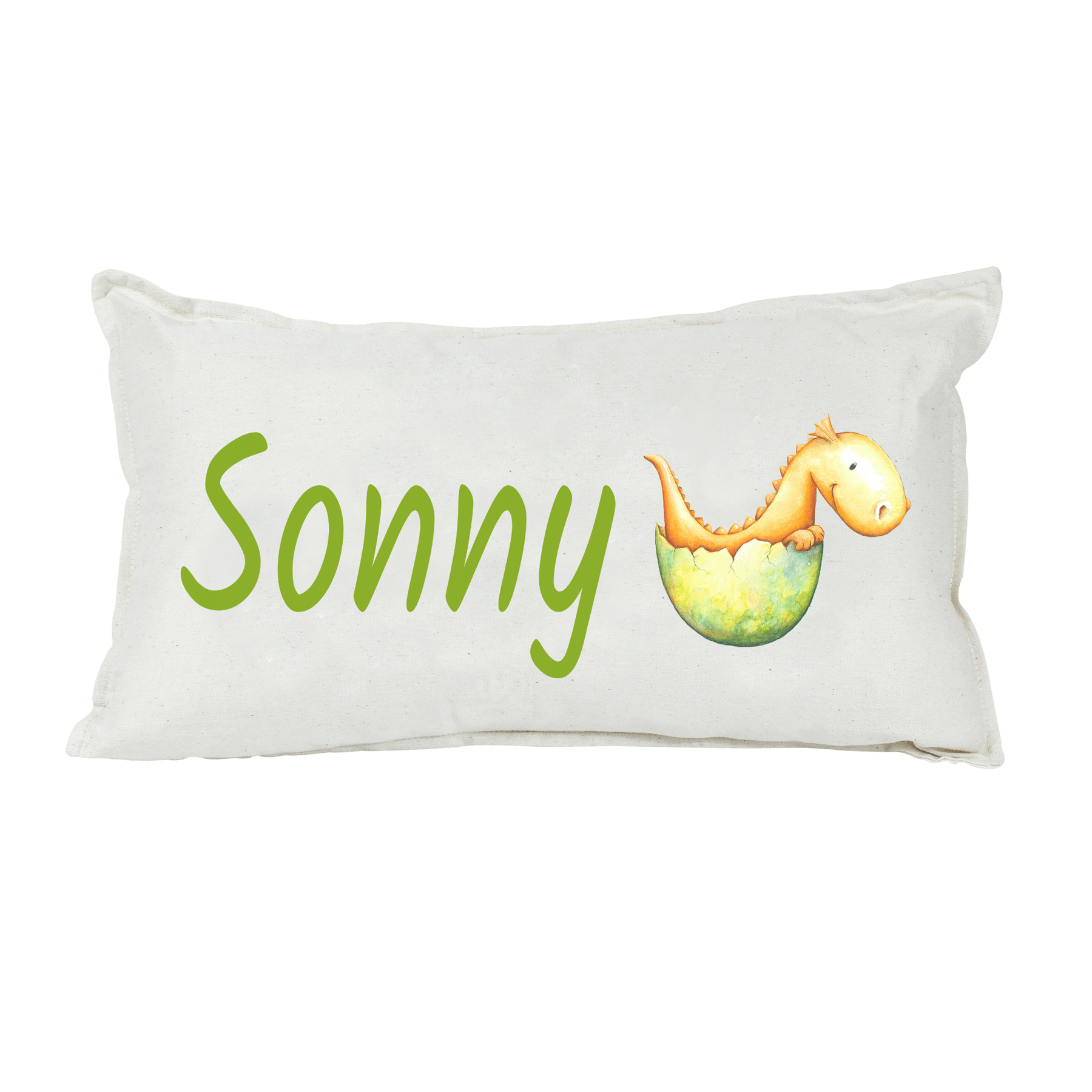 Lil Green Rhino dinosaur pillow DINOSAUR EGG RECTANGLE PILLOW