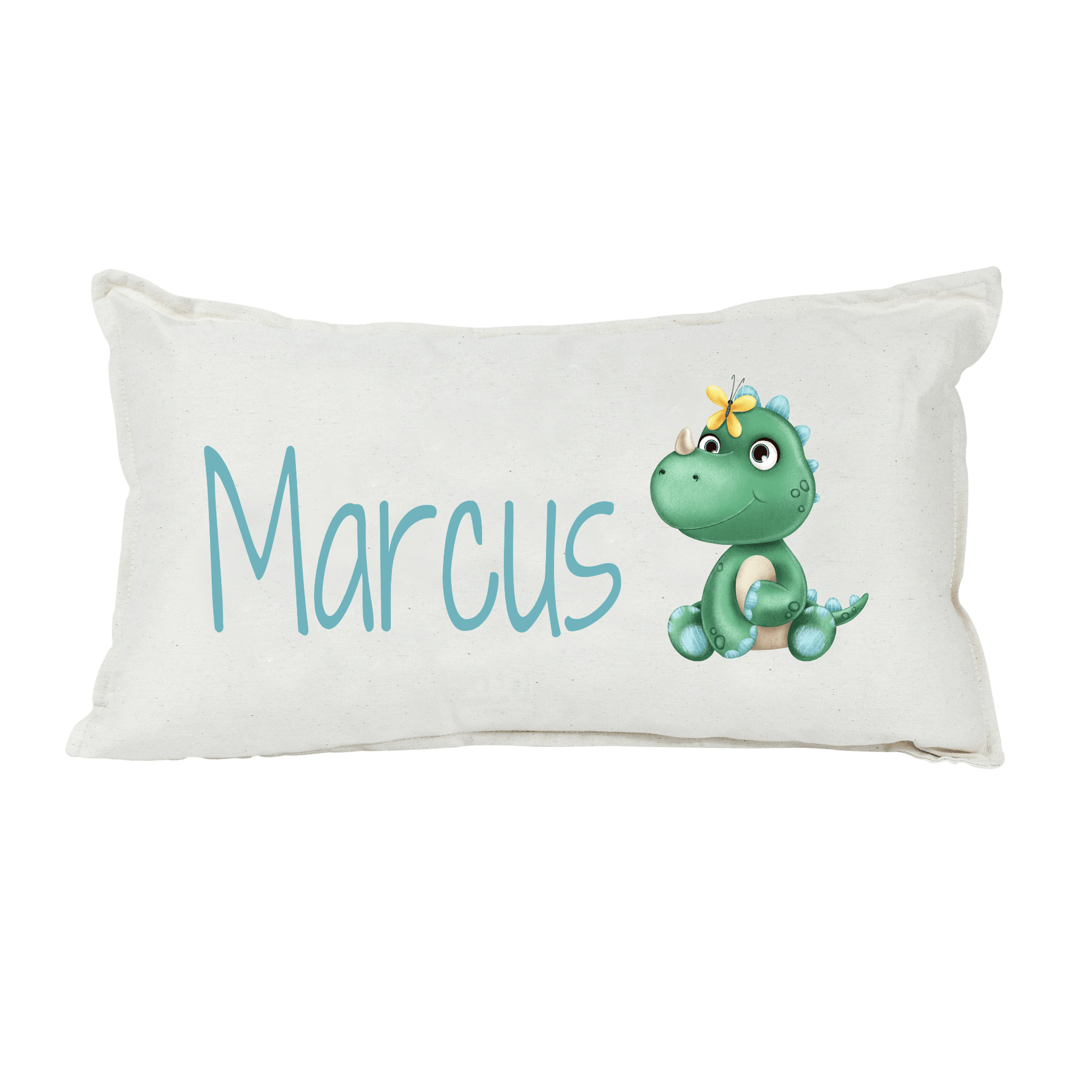 Lil Green Rhino dinosaur pillow DINOSAUR GREEN RECTANGLE PILLOW