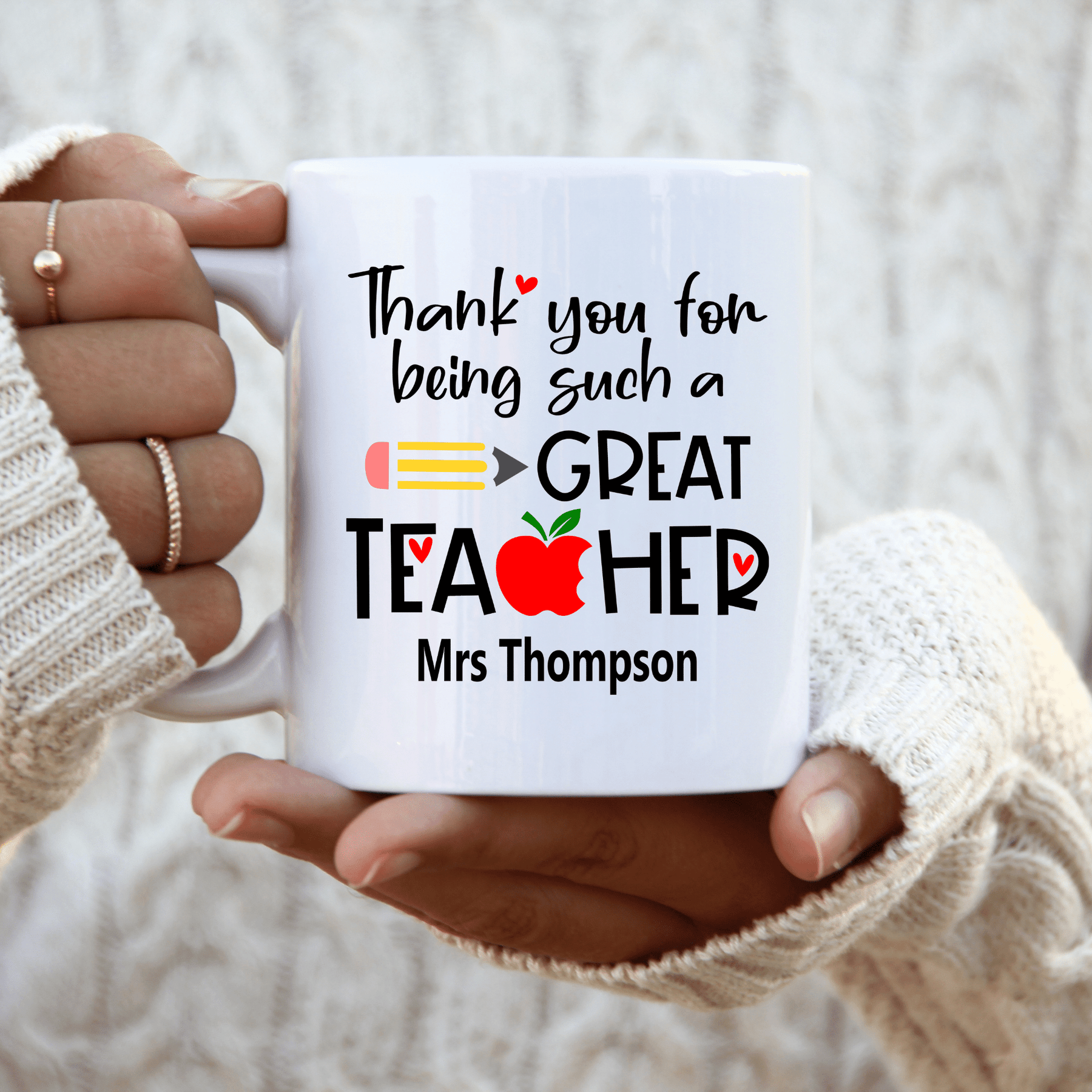Lil Green Rhino mug teacher GREAT TEACHER MUG