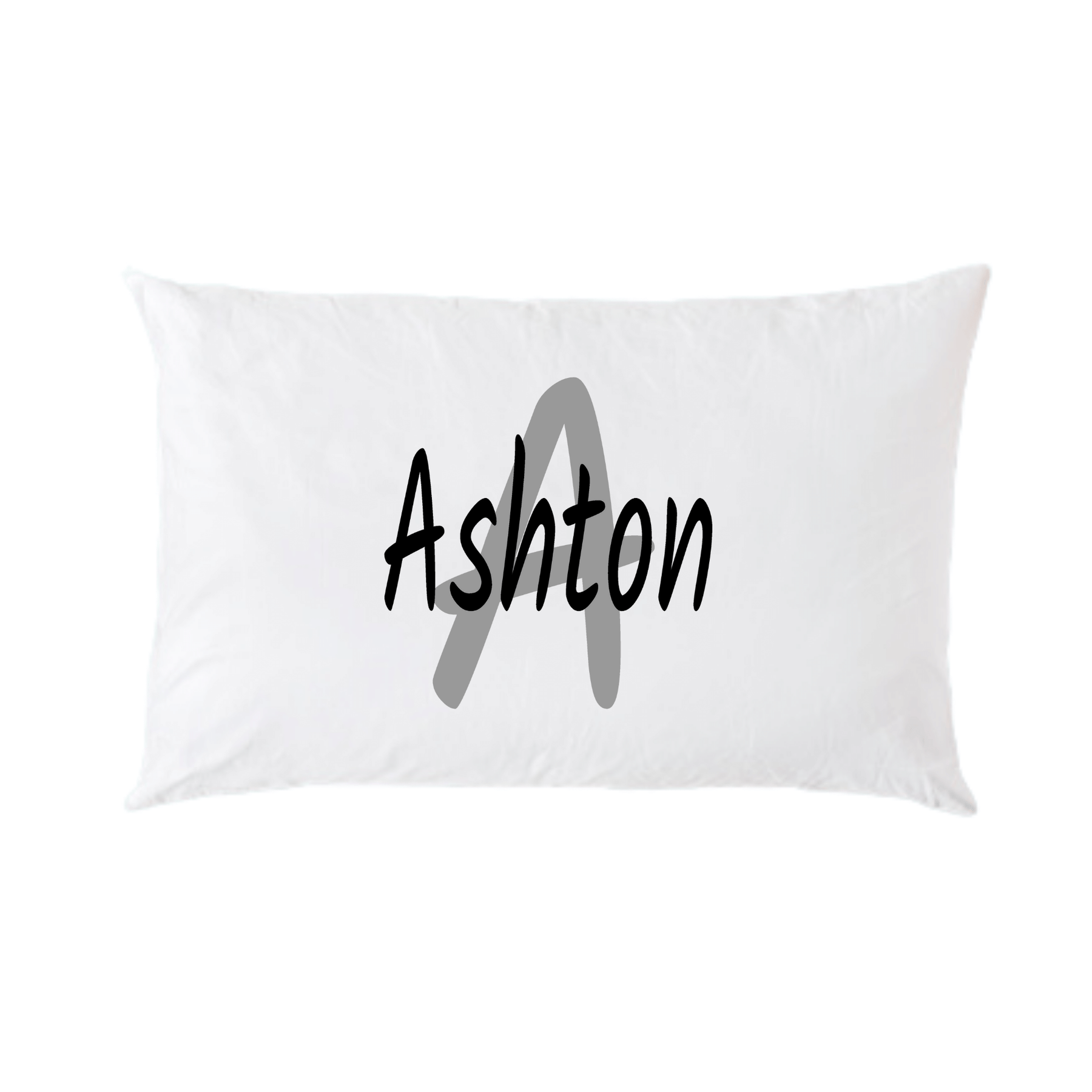Lil Green Rhino name pillowcase BLACK AND GREY NAME PILLOWCASE