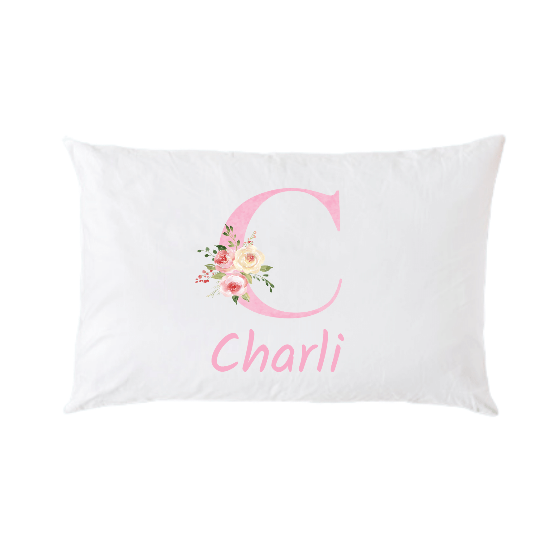 Lil Green Rhino name pillowcase PINK LETTER PILLOWCASE