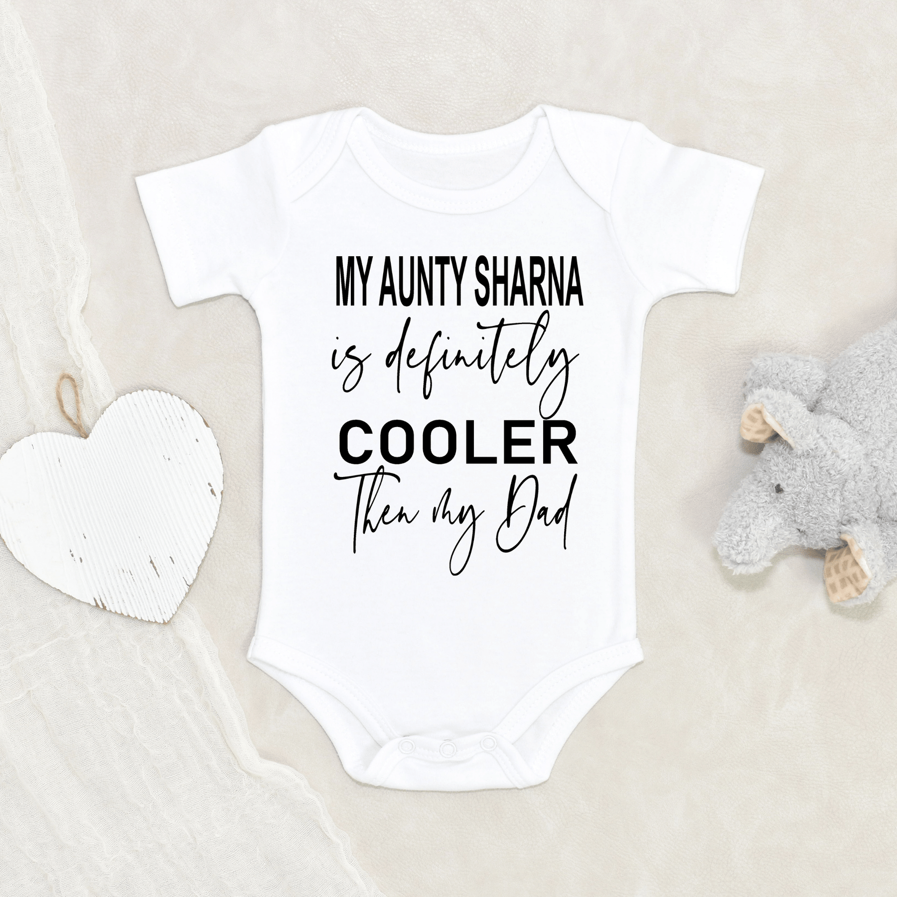 Lil Green Rhino onesie COOLER THAN DAD ONESIE