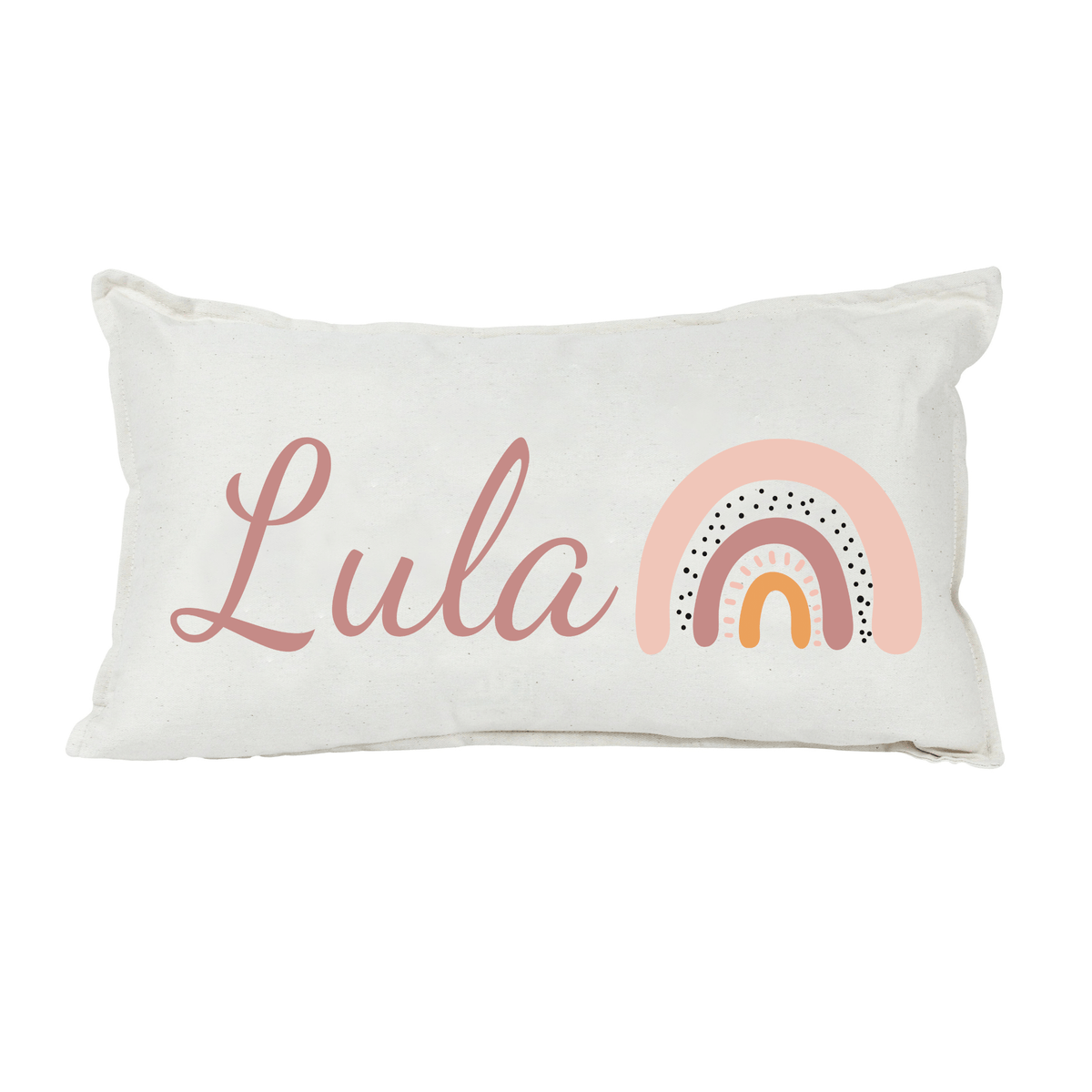 Lil Green Rhino rainbow pillow RAINBOW PINK RECTANGLE PILLOW