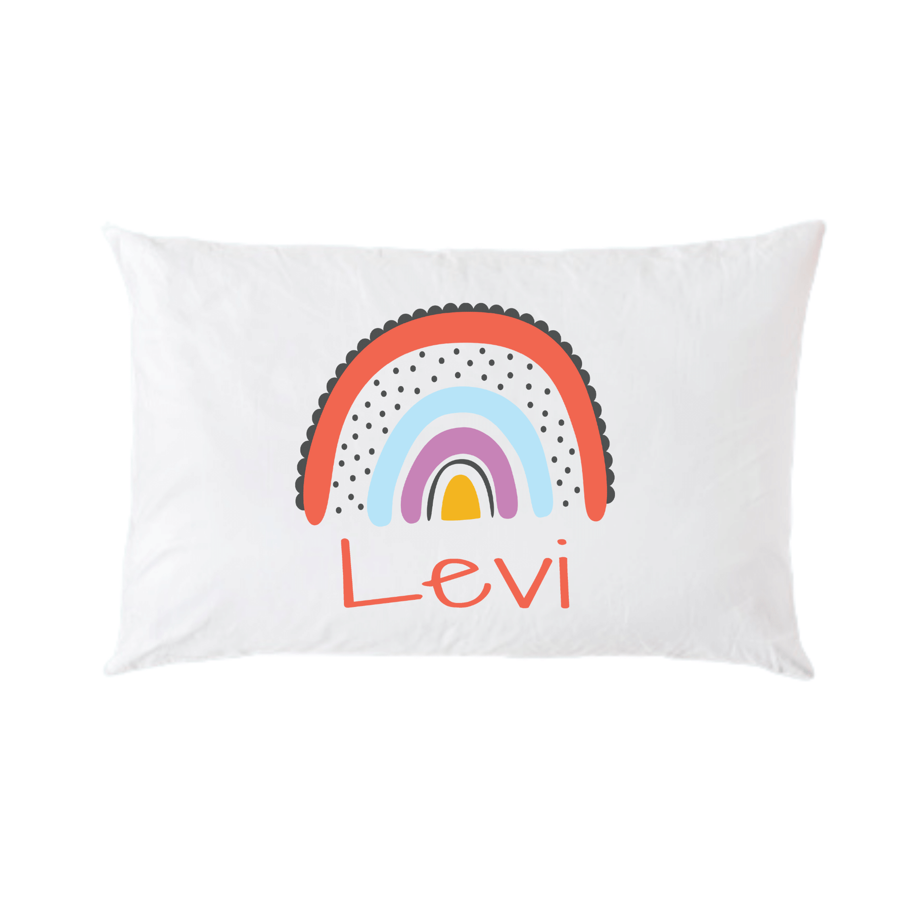 Lil Green Rhino rainbow pillowcase RAINBOW RED PILLOWCASE