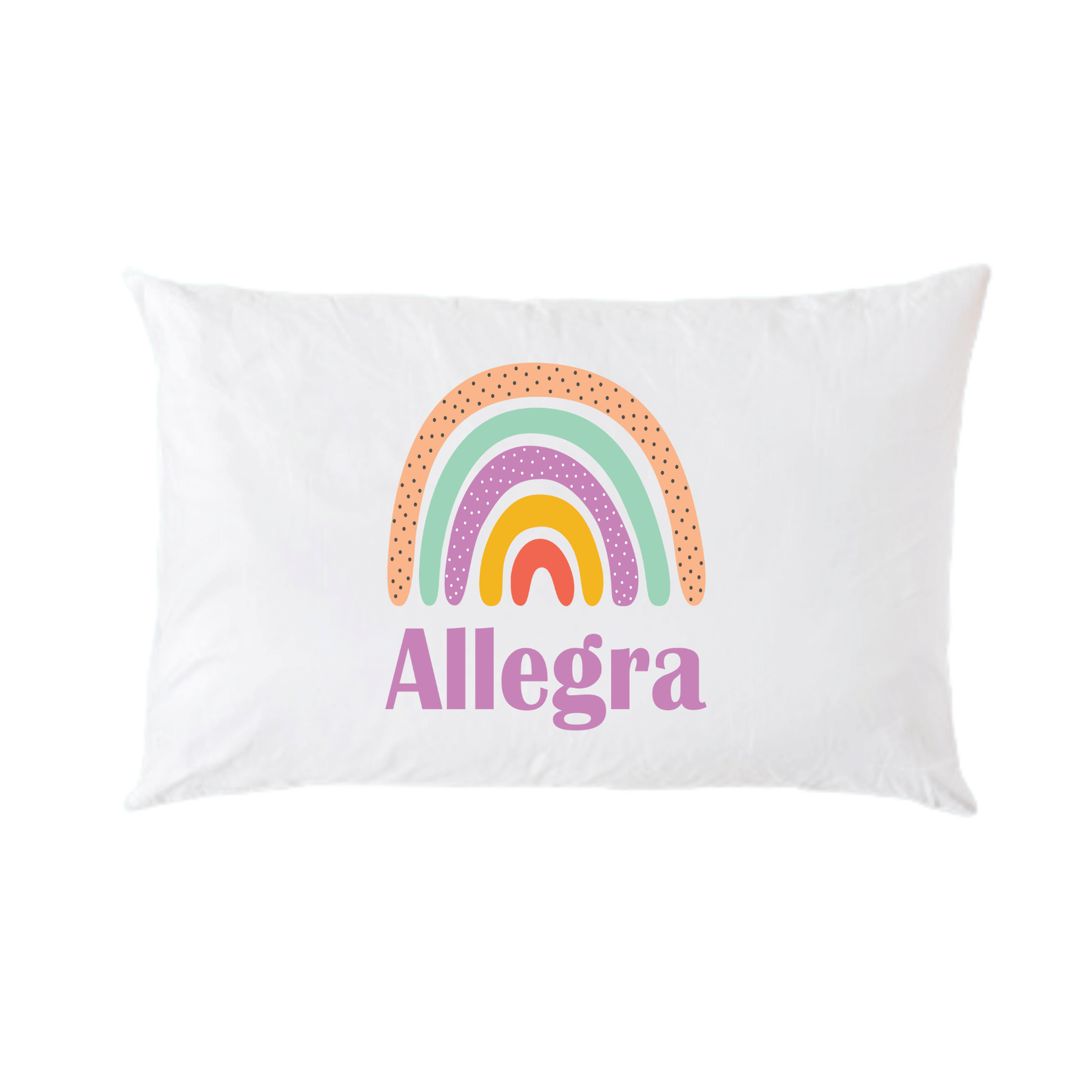 Lil Green Rhino rainbow pillowcase RAINBOW SPOT PILLOWCASE