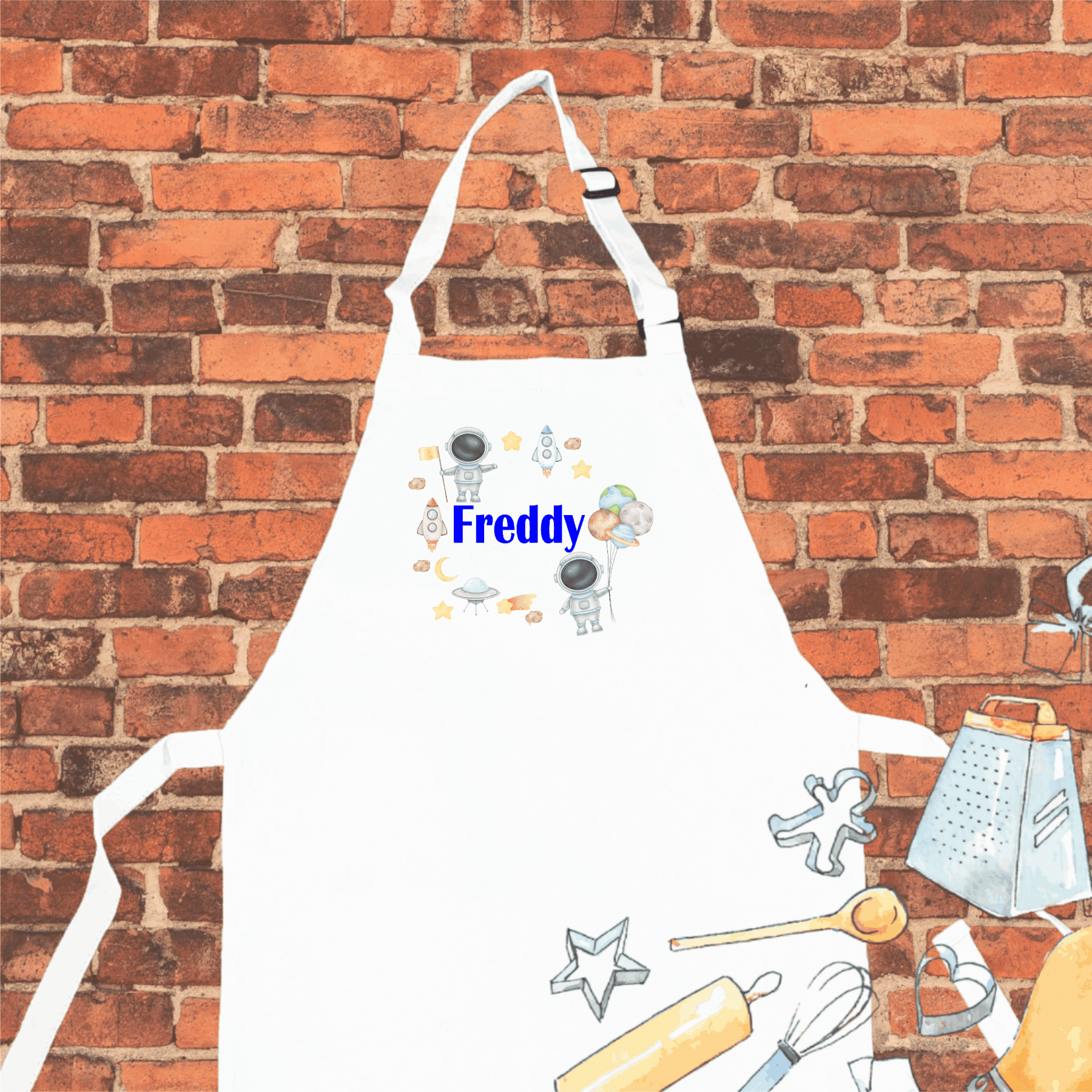 Lil Green Rhino space apron ASTRONAUT APRON