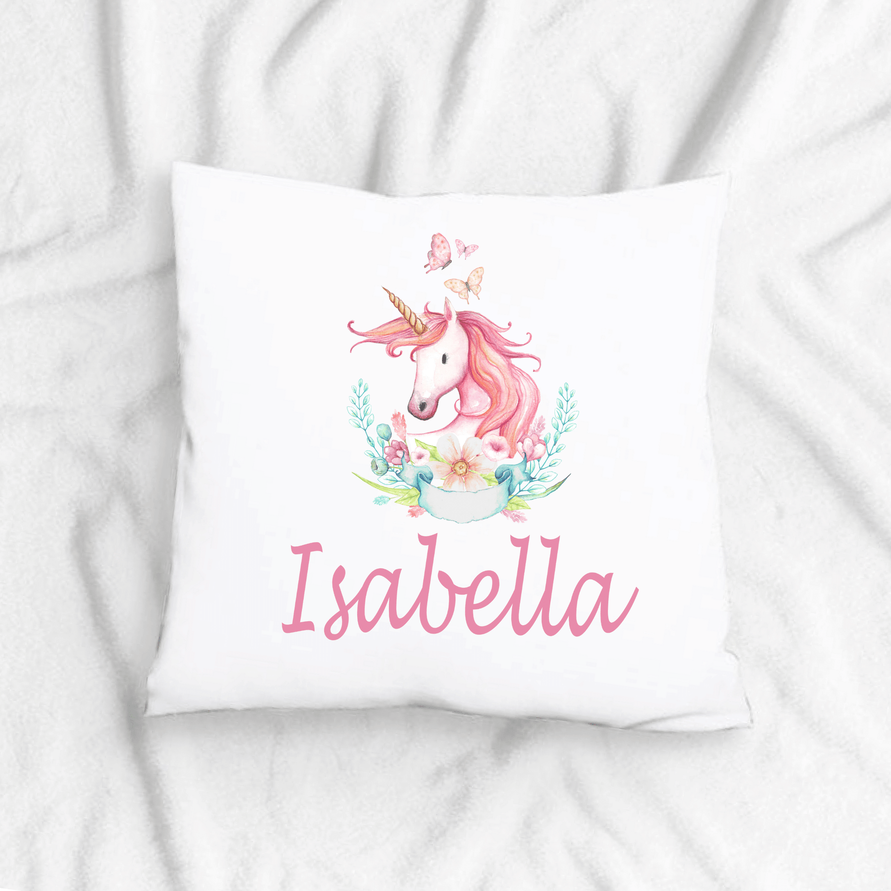 Lil Green Rhino unicorn pillow UNICORN WREATH PILLOW