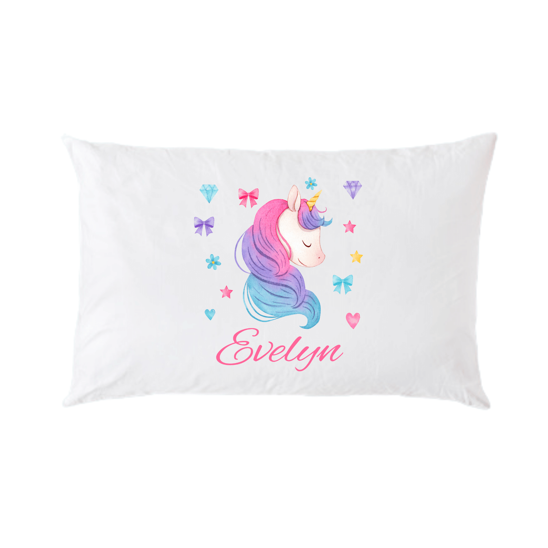 Lil Green Rhino unicorn pillowcase UNICORN HEART PILLOWCASE