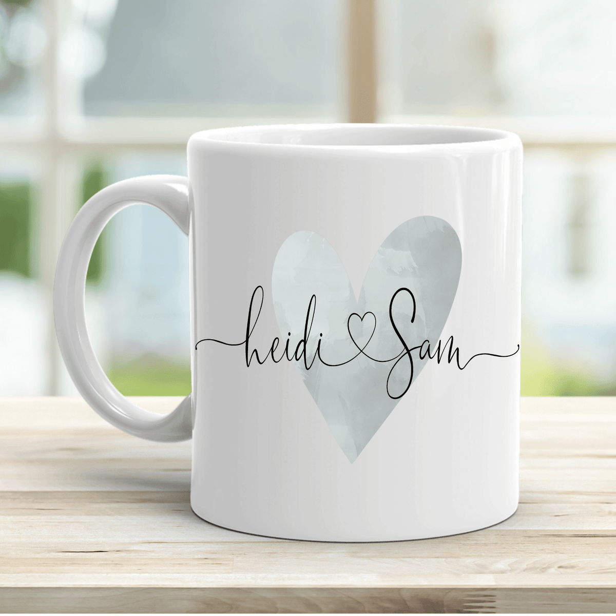 GREY HEART MUG