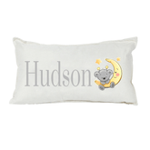 Lil Green Rhino animal pillow BEAR AND MOON RECTANGLE PILLOW