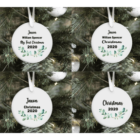 Lil Green Rhino christmas ceramic ornament AUSTRALIAN ANIMAL ORNAMENT