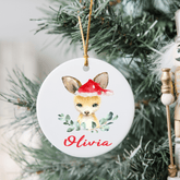 Lil Green Rhino christmas ceramic ornament KANGAROO CERAMIC ORNAMENT