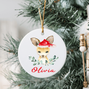 Lil Green Rhino christmas ceramic ornament KANGAROO CERAMIC ORNAMENT