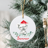 Lil Green Rhino christmas ceramic ornament KOALA ORNAMENT
