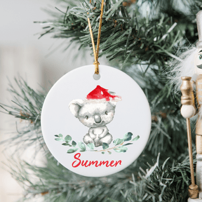 Lil Green Rhino christmas ceramic ornament KOALA ORNAMENT