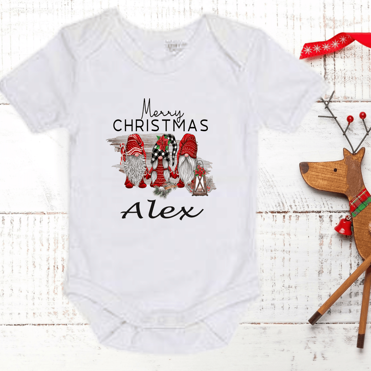 Lil Green Rhino Christmas Onesie CHRISTMAS GNOMES ONESIE