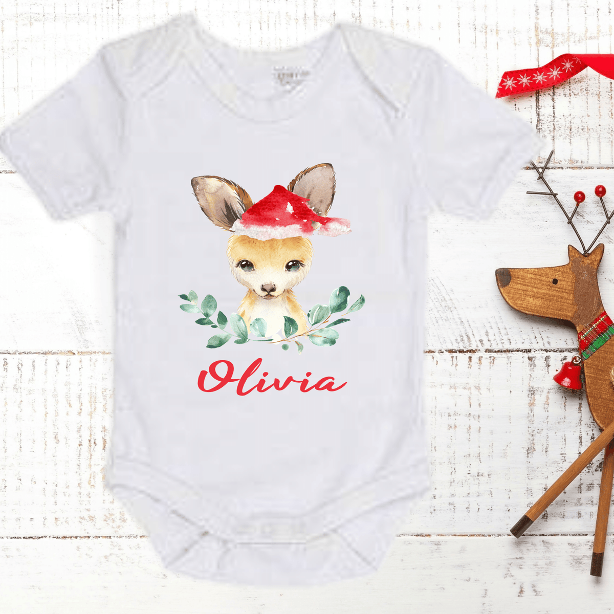 Lil Green Rhino Christmas Onesie KANGAROO ONESIE