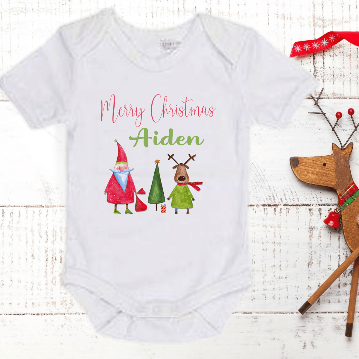 Lil Green Rhino Christmas Onesie SANTA GIFTS ONESIE