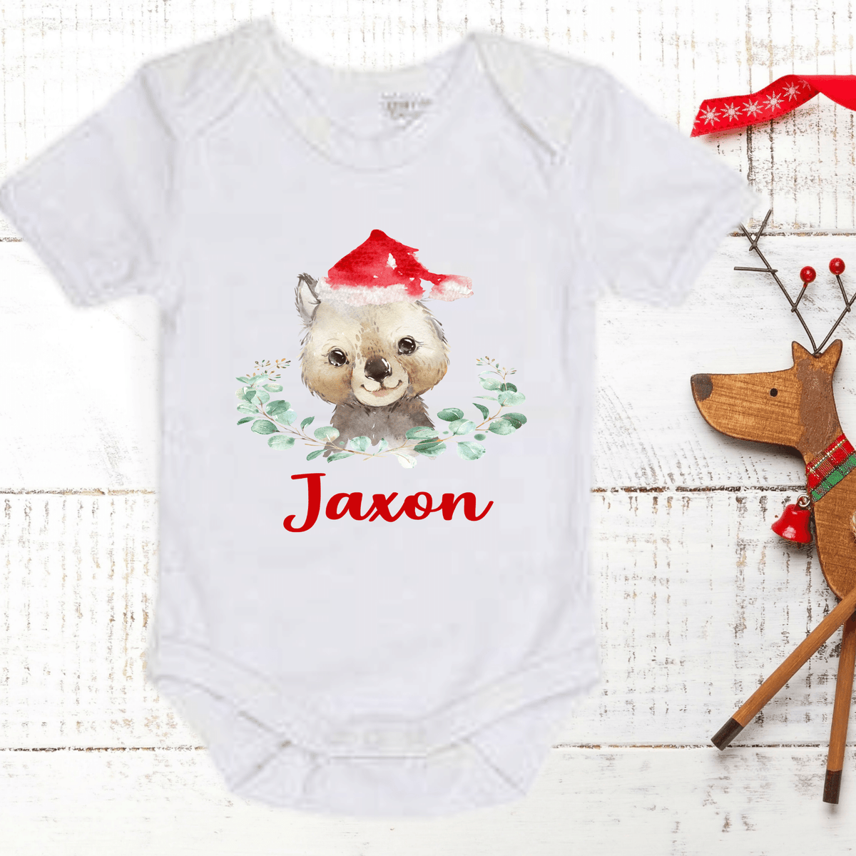 Lil Green Rhino Christmas Onesie WOMBAT ONESIE