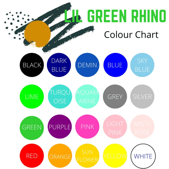 Lil Green Rhino customisable colours ANGLE - SELECT COLOURS - NAME PILLOW