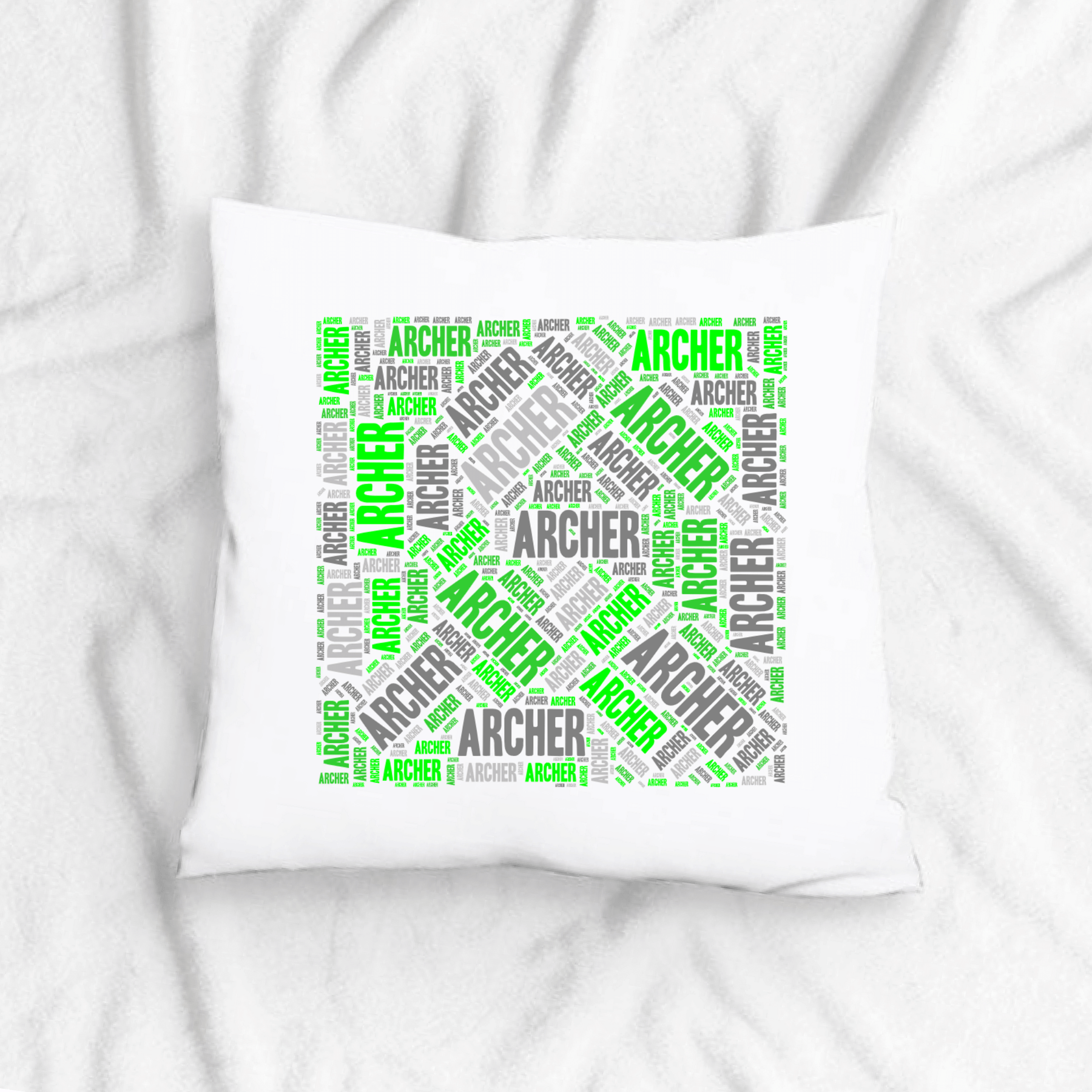 Lil Green Rhino customisable colours ANGLE - SELECT COLOURS - NAME PILLOW