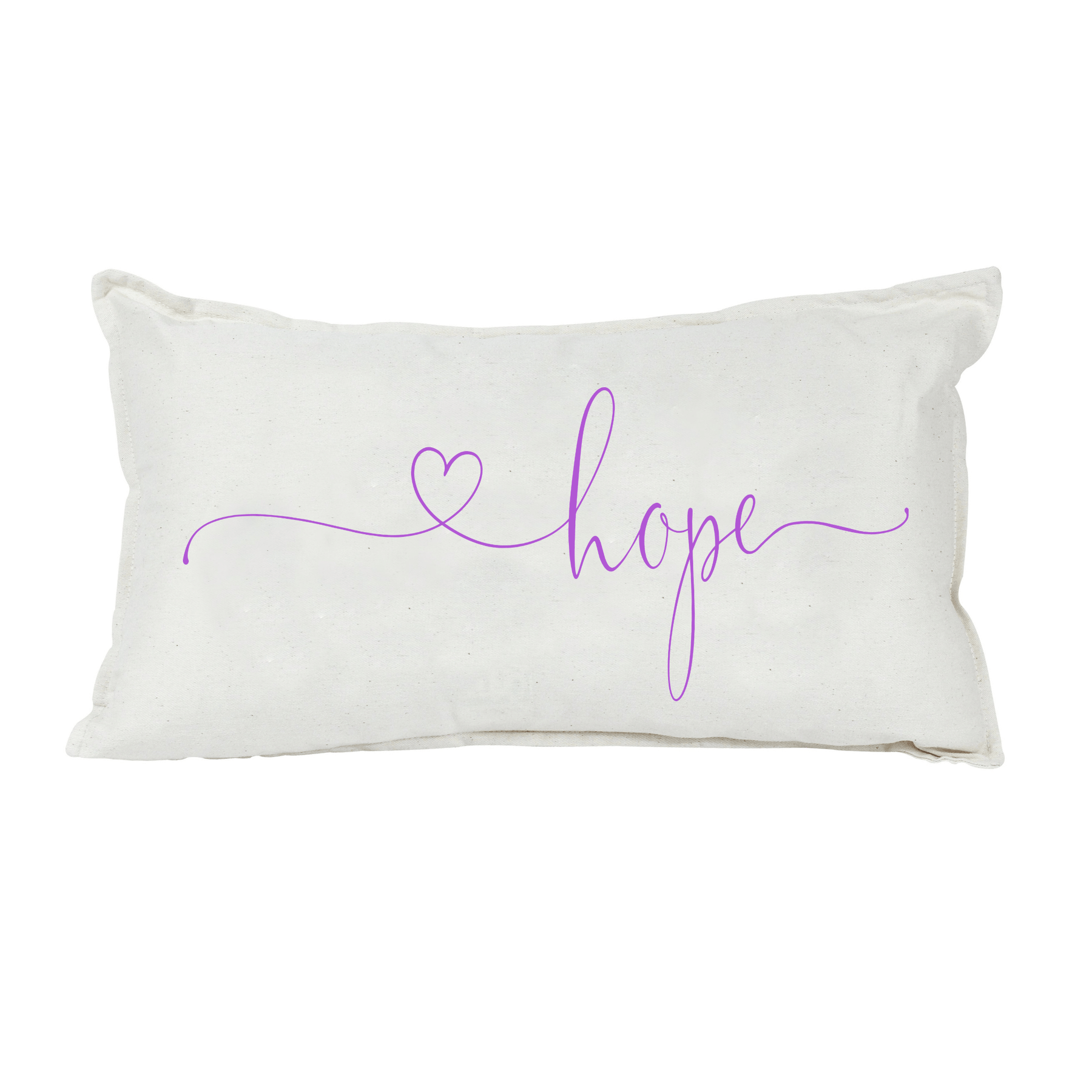 HEART PURPLE RECTANGLE PILLOW